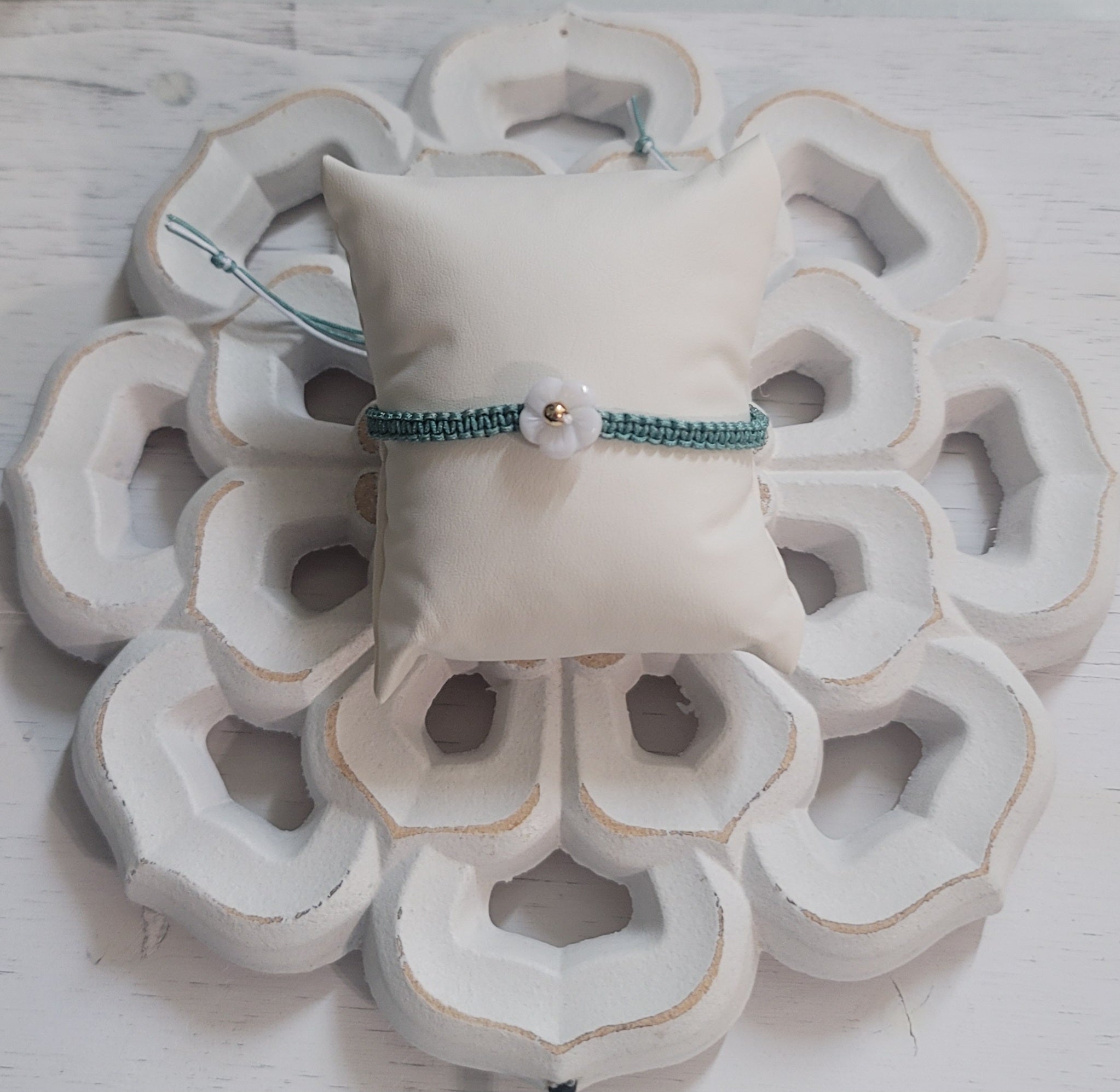 Flower Corded Adjustable Bracelet