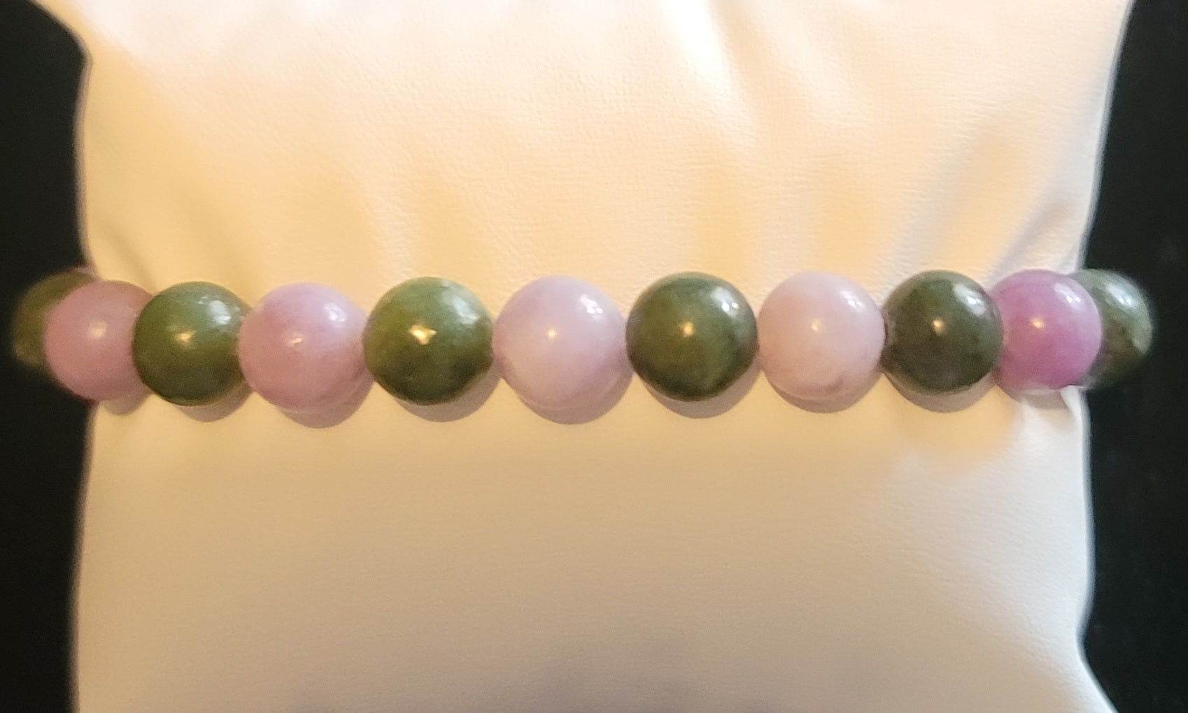Genuine Stone Jade, Lepidolite Bracelet