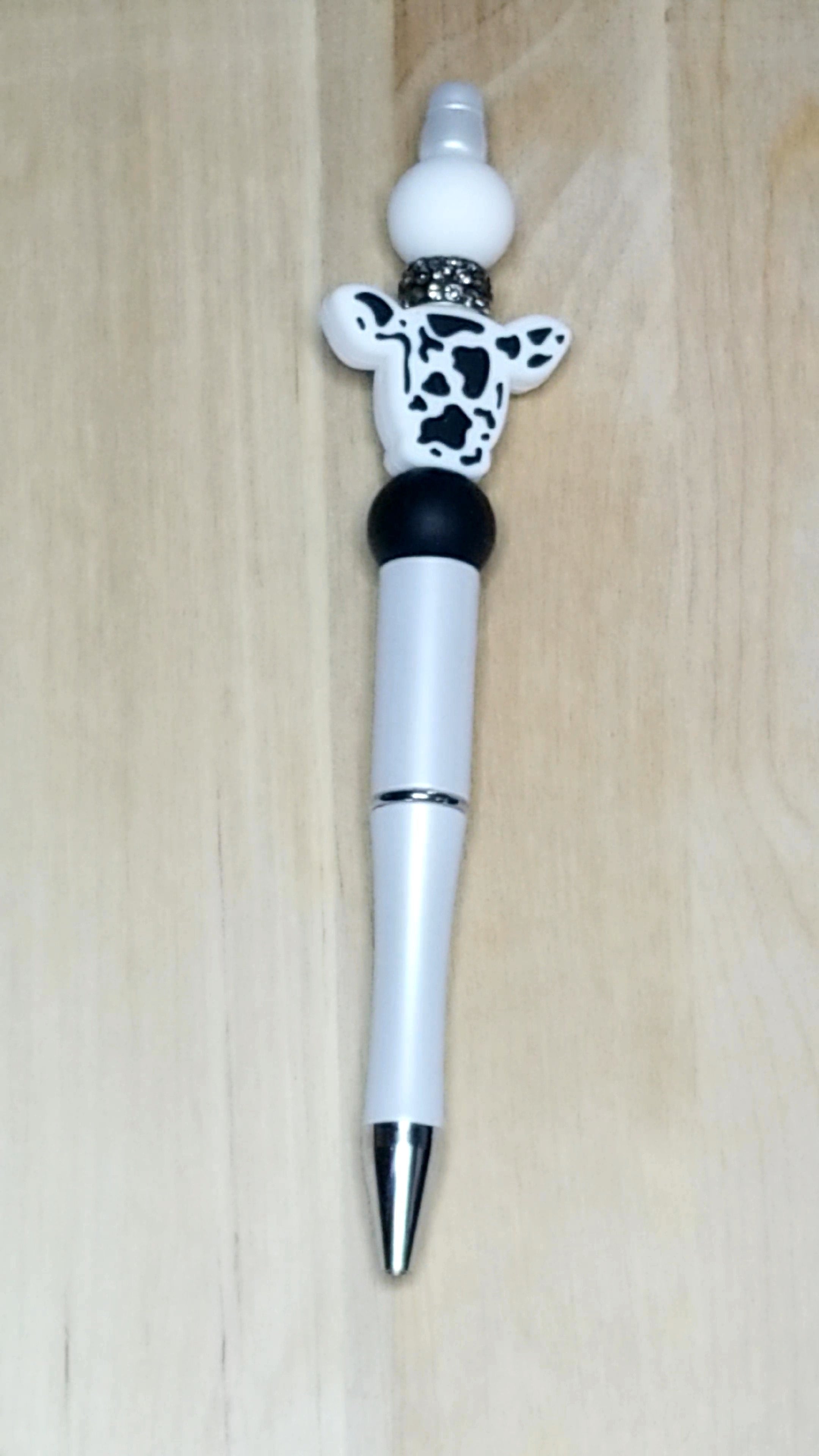 Cow Silicone Beaded Pen