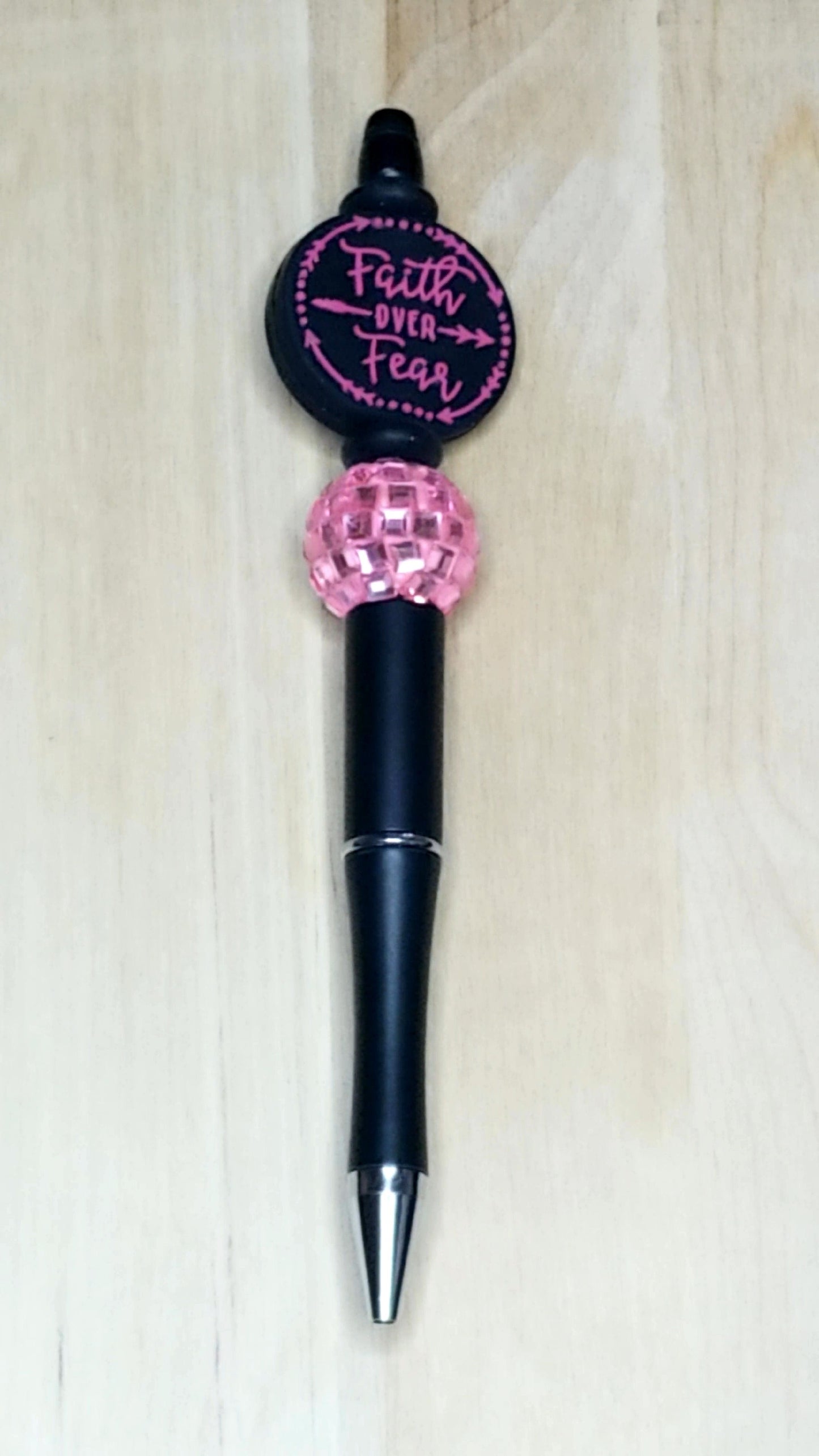Faith Over Fear Silicone Beaded Pen