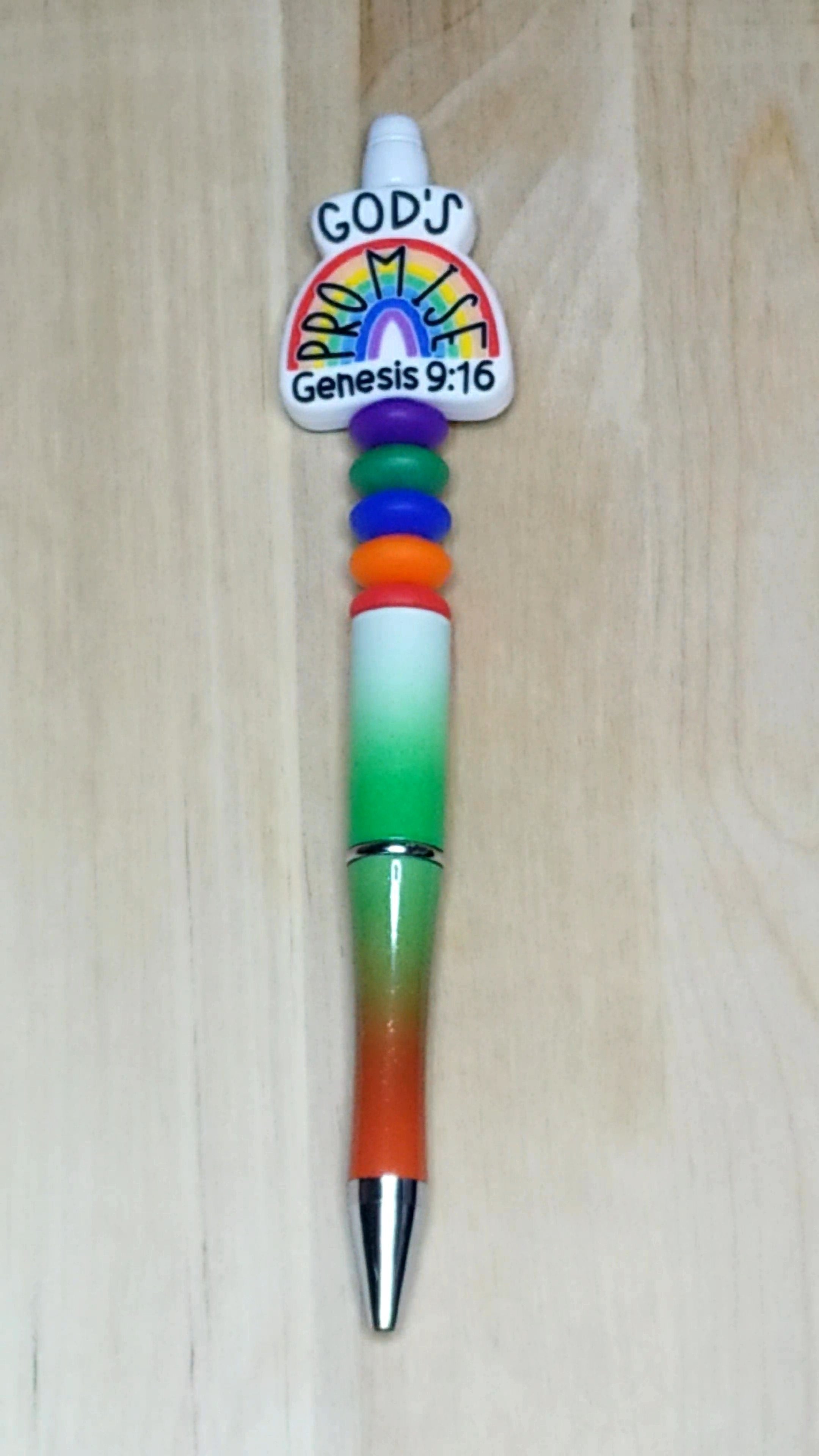 God's Promise Silicone Beaded Pen