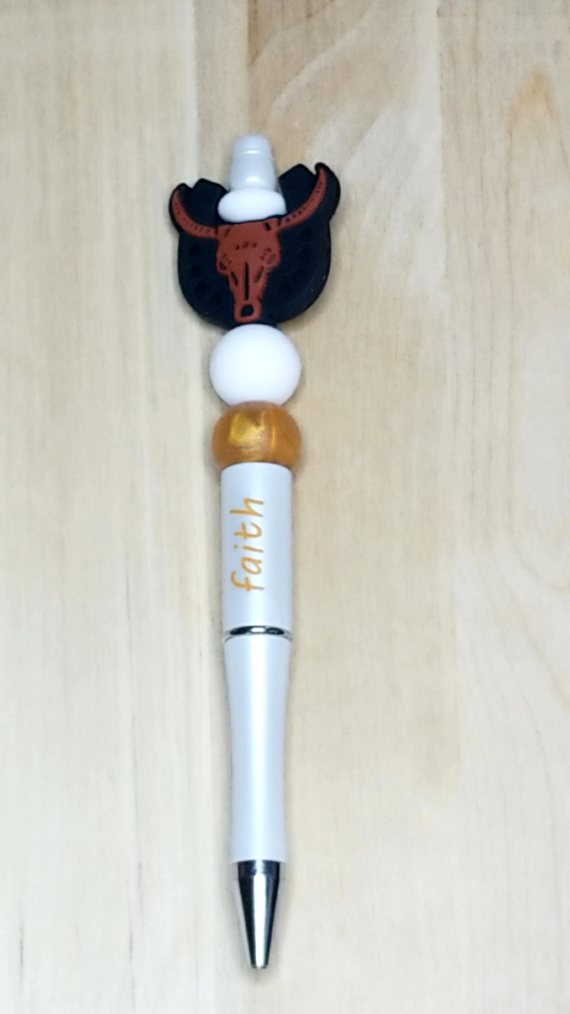 Horseshoe Silicone Beaded Pen