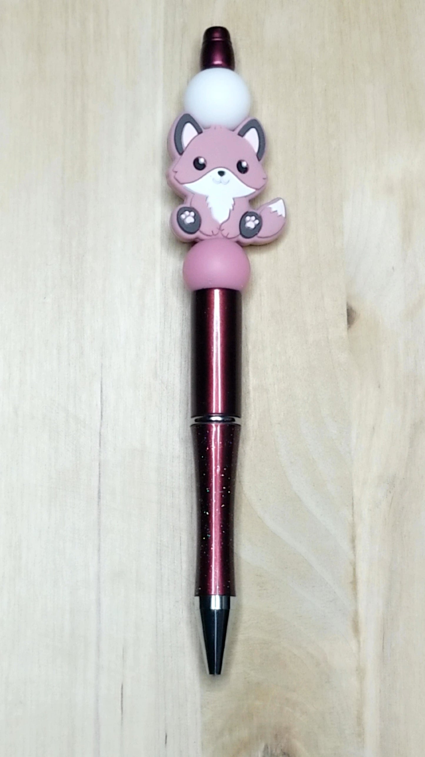 Fox Silicone Beaded Pen
