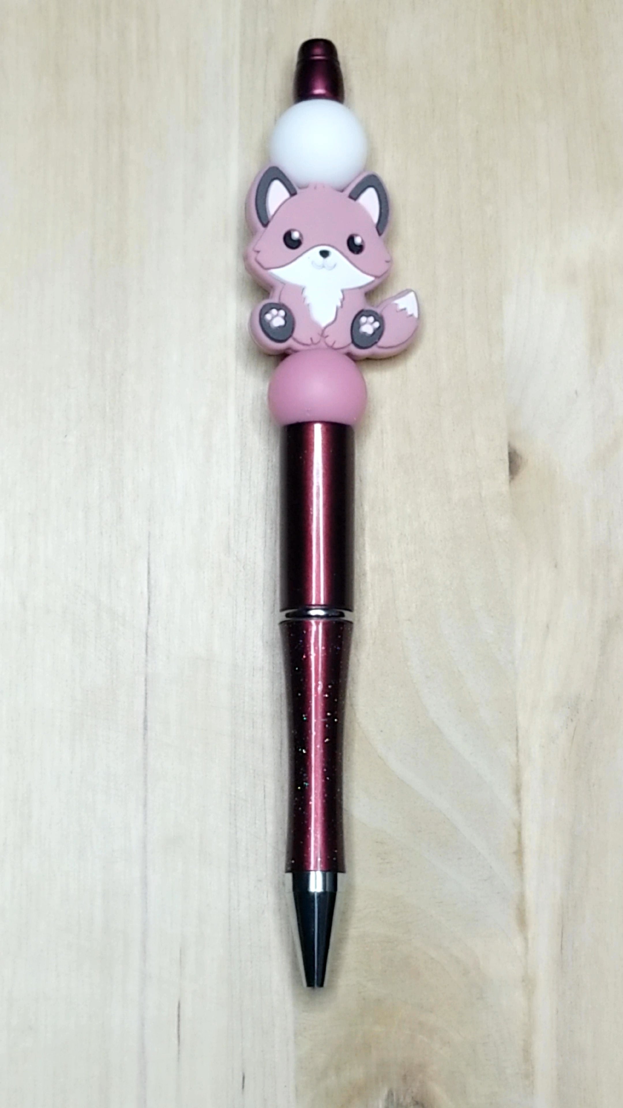 Fox Silicone Beaded Pen