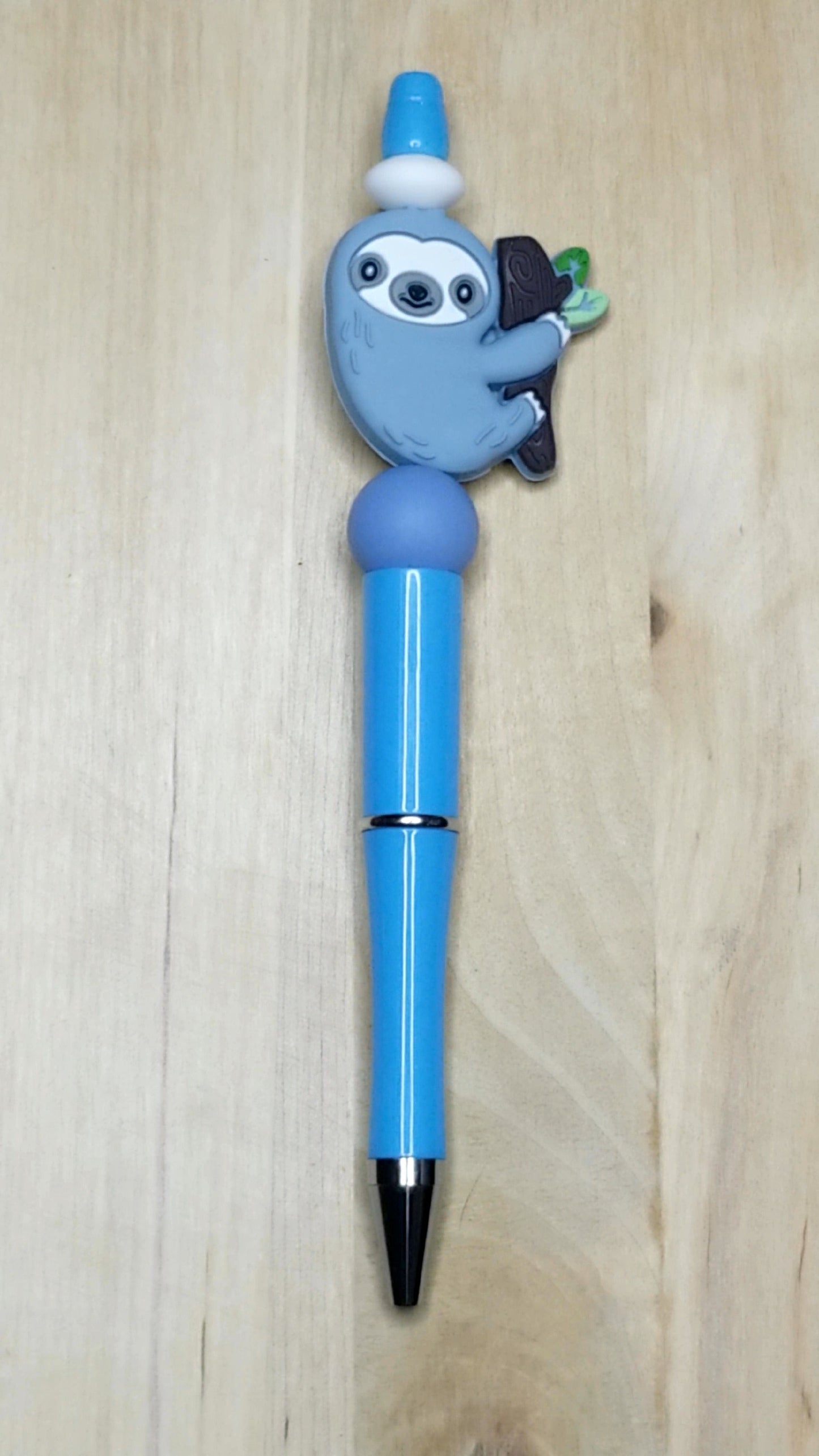 Sloth Silicone Beaded Pen