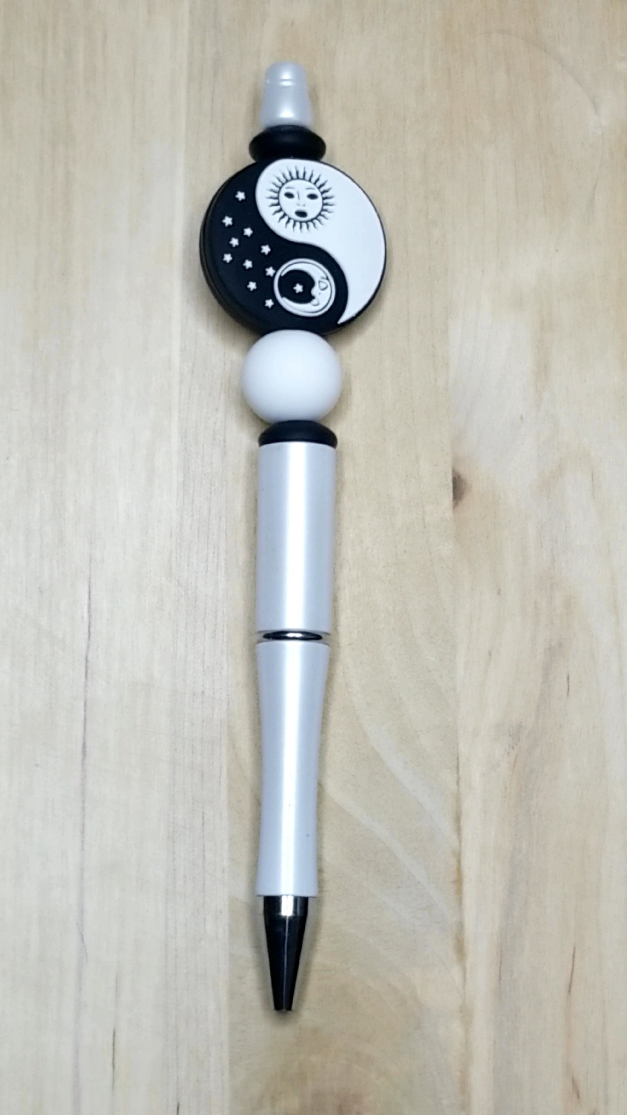 Yin And Yang Silicone Beaded Pen