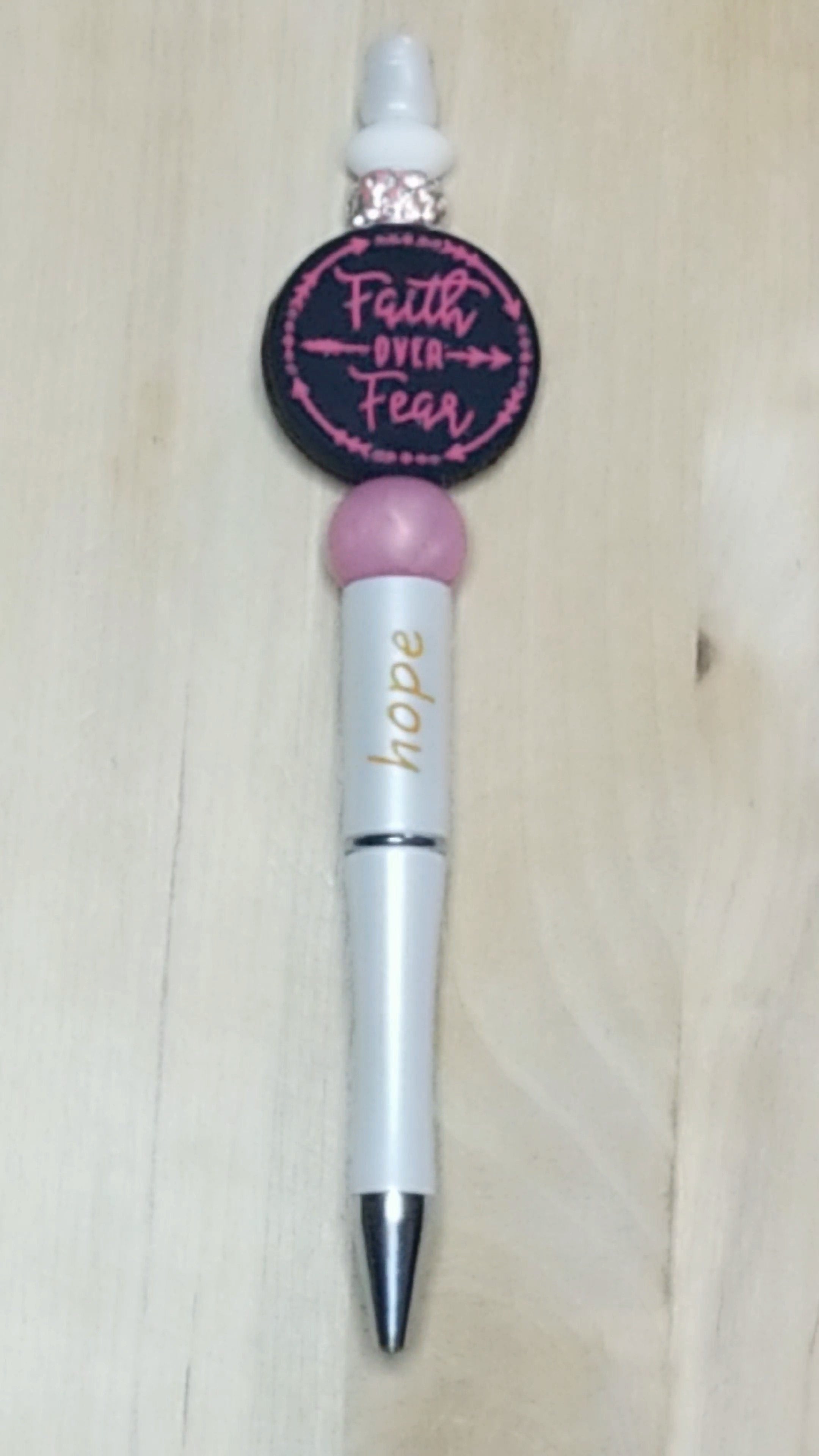 Faith Over Fear Silicone Beaded Pen