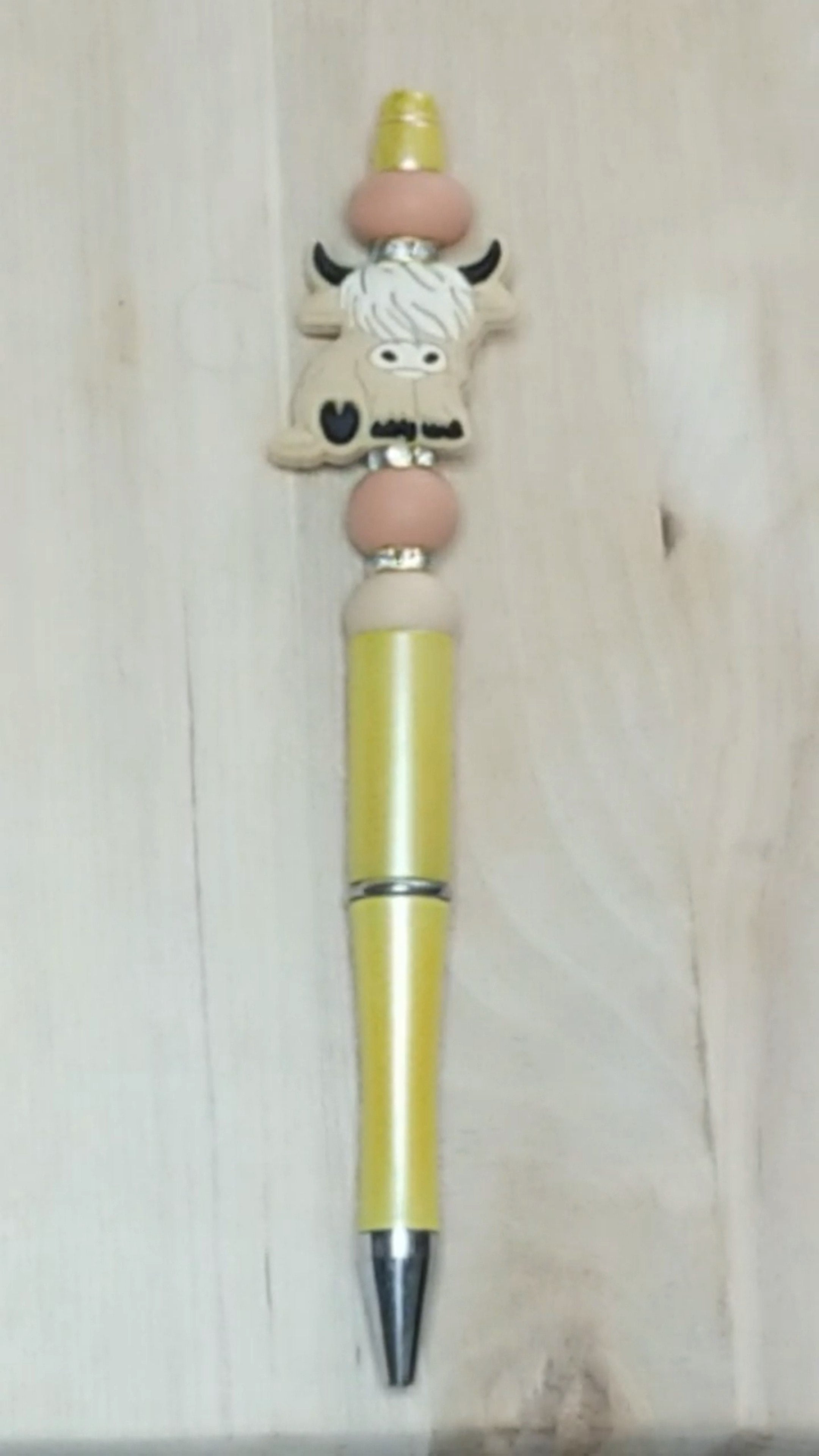 Cow Silicone Beaded Pen