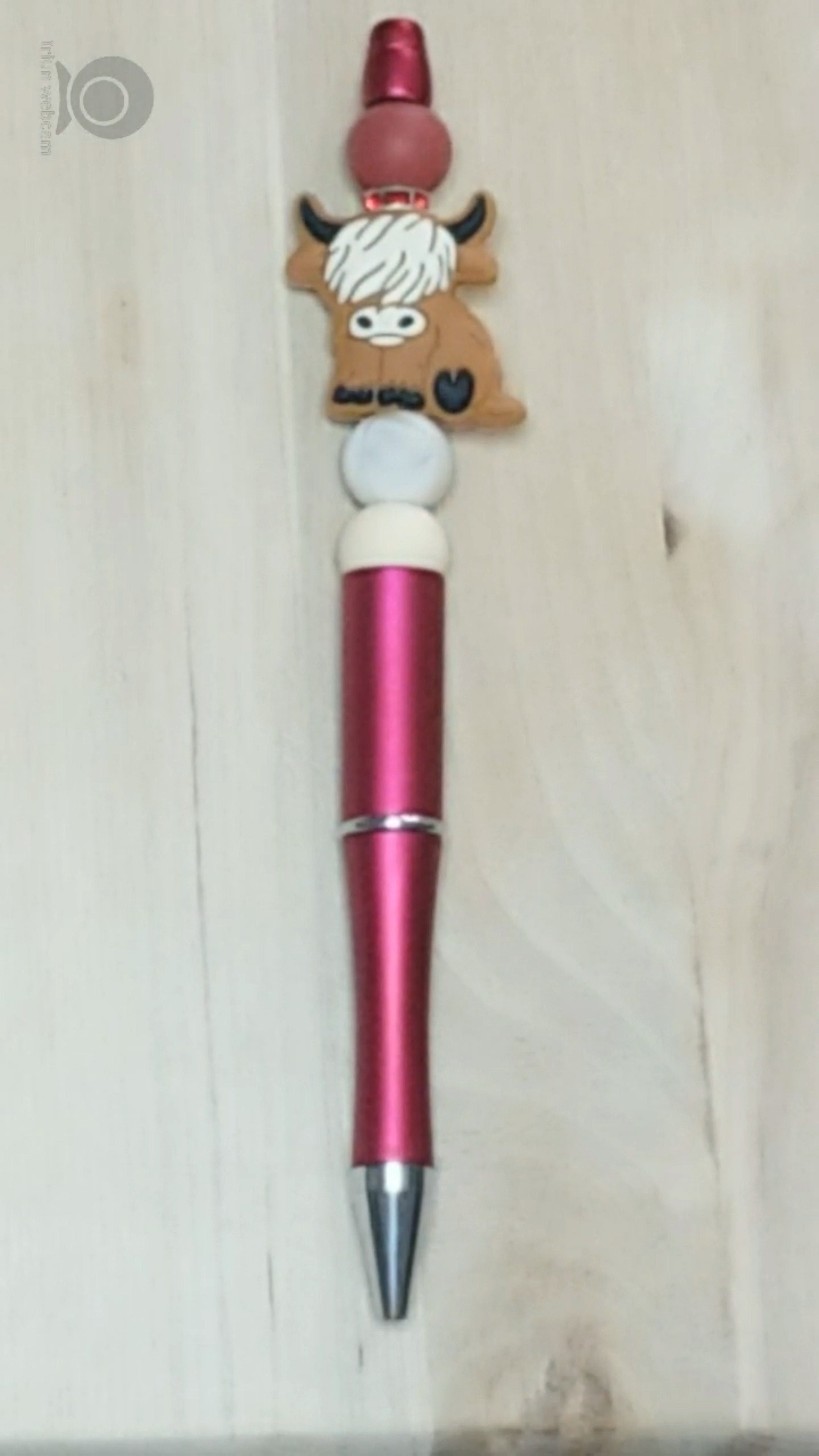 Cow Silicone Beaded Pen