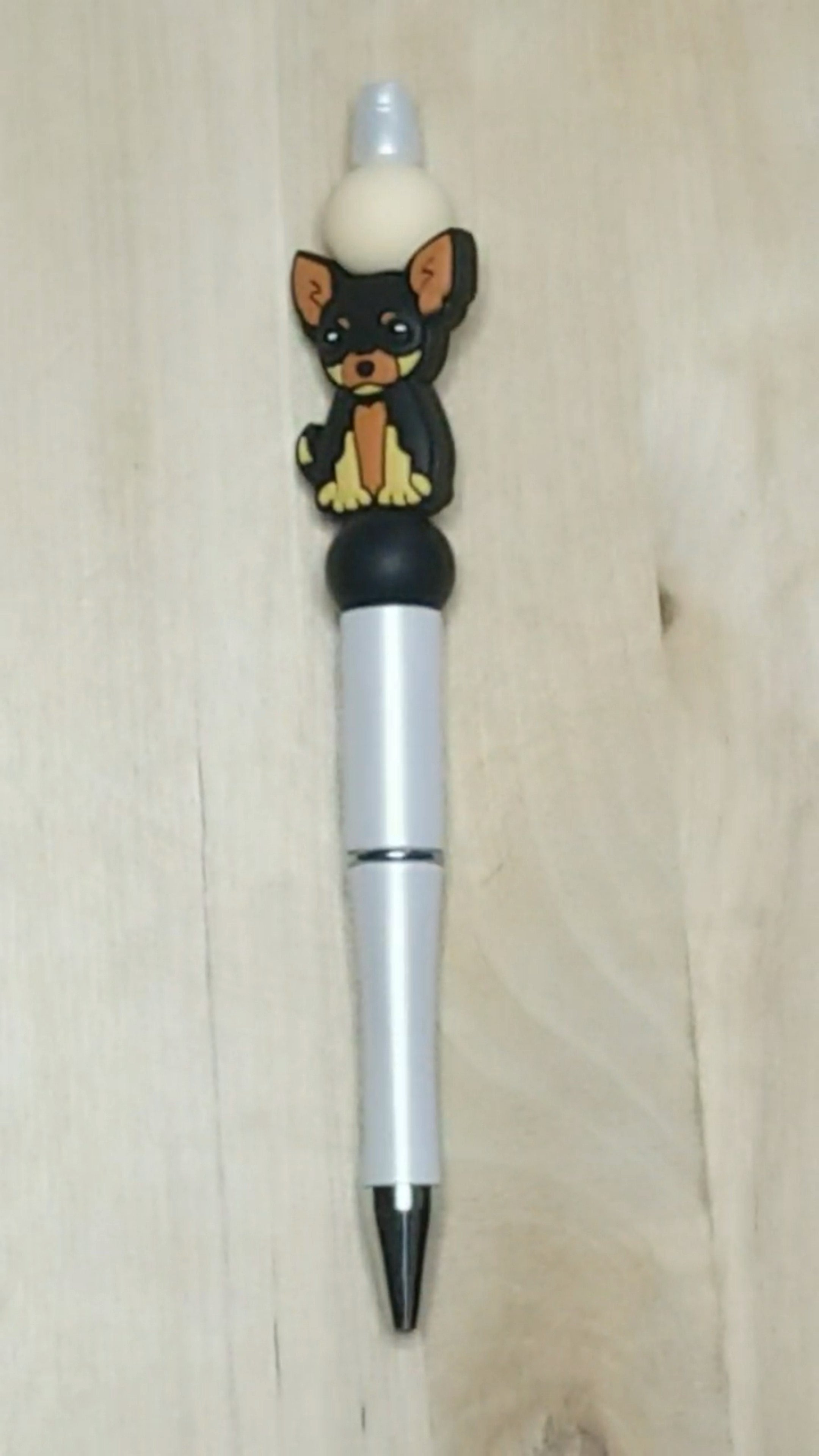 Dog Silicone Beaded Pen