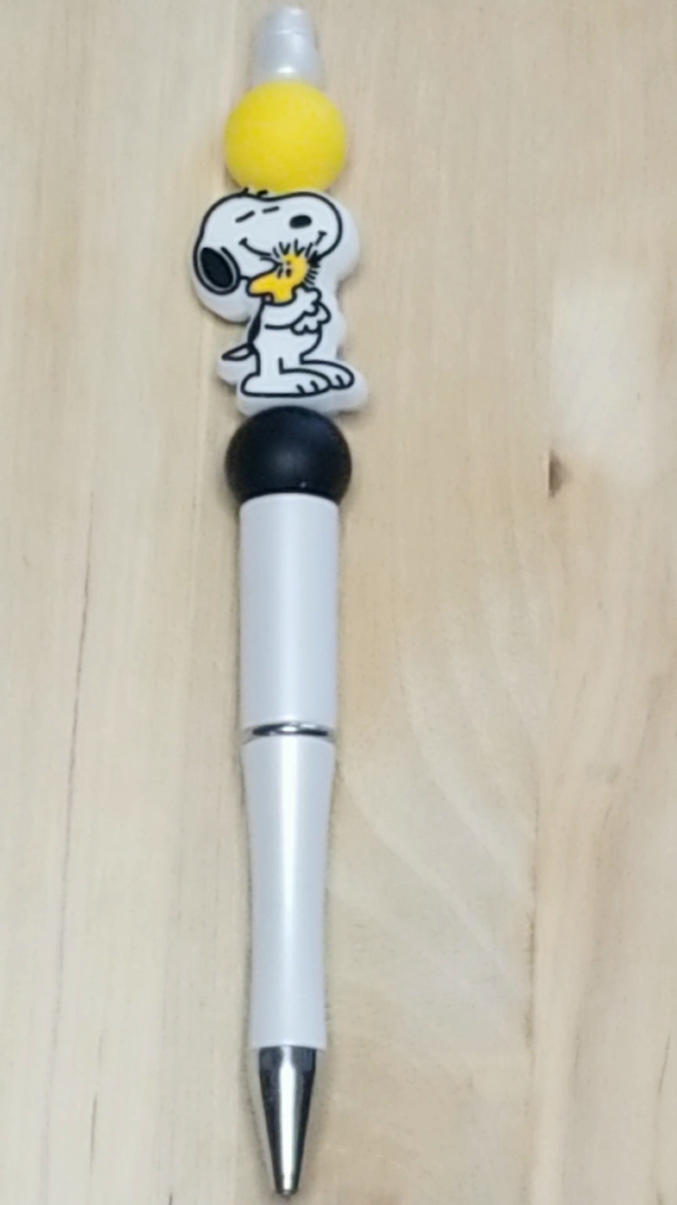 cartoon Dog and Bird Silicone Beaded Pen