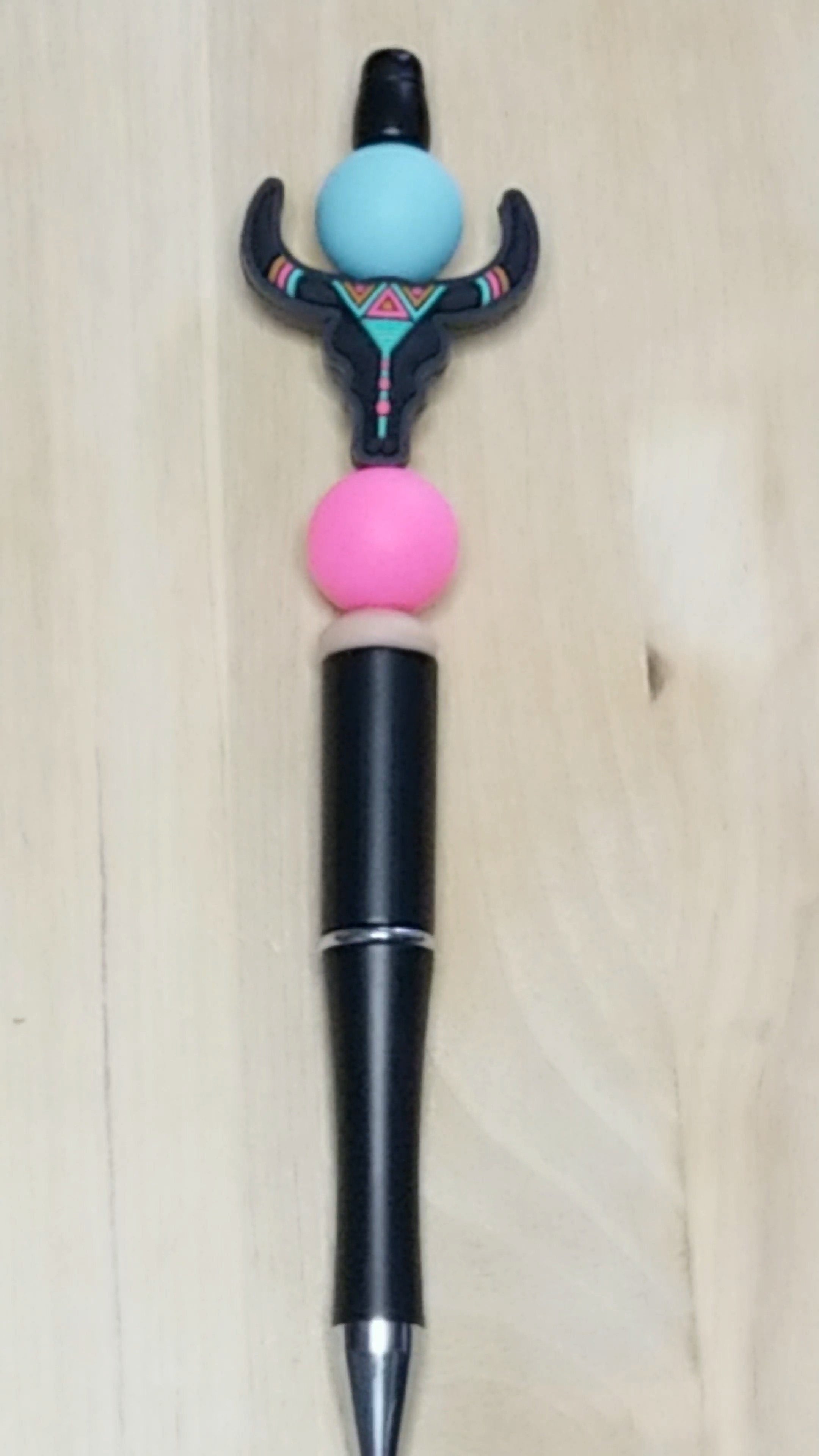 Cow Silicone Beaded Pen