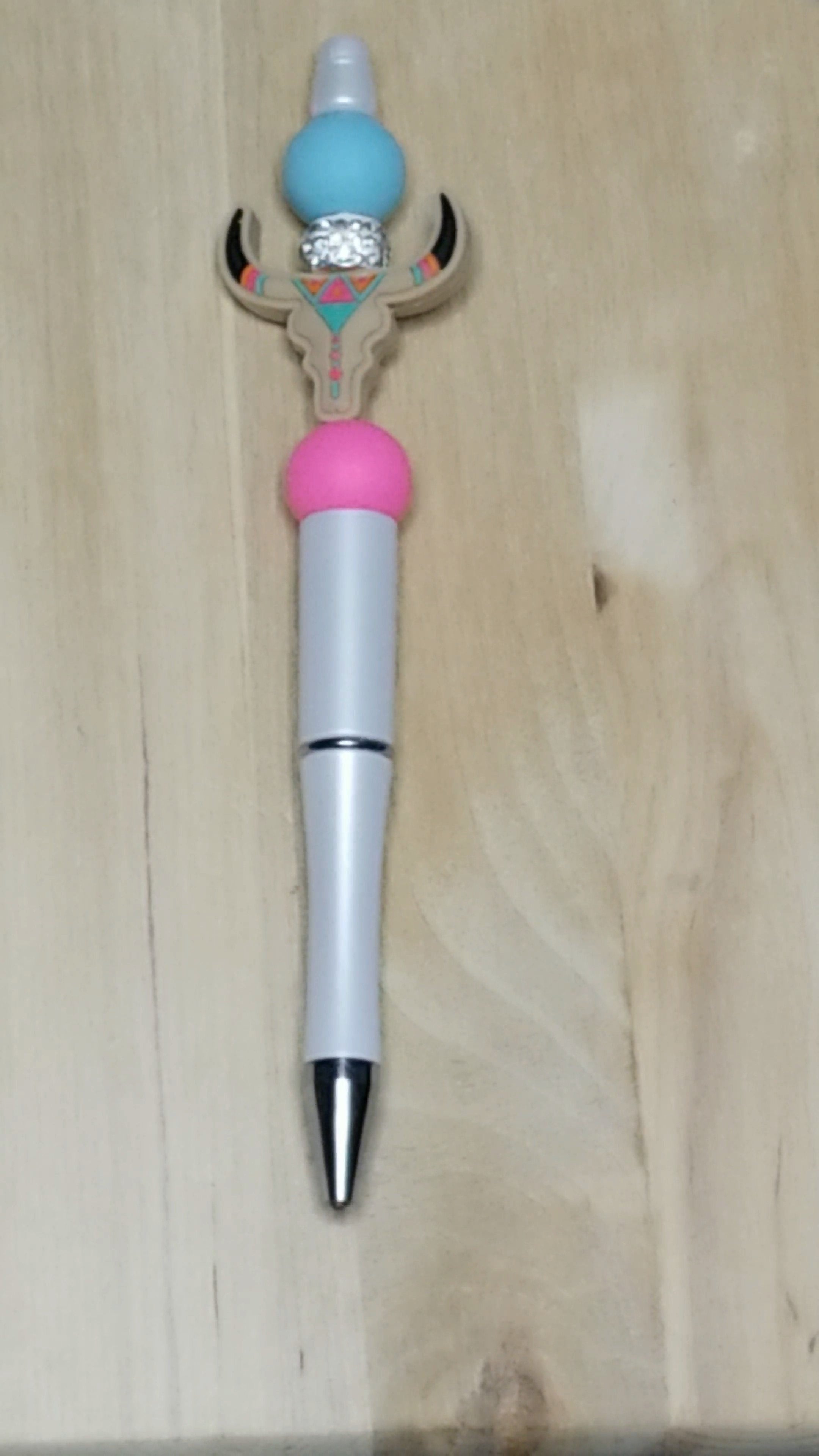 Cow Silicone Beaded Pen