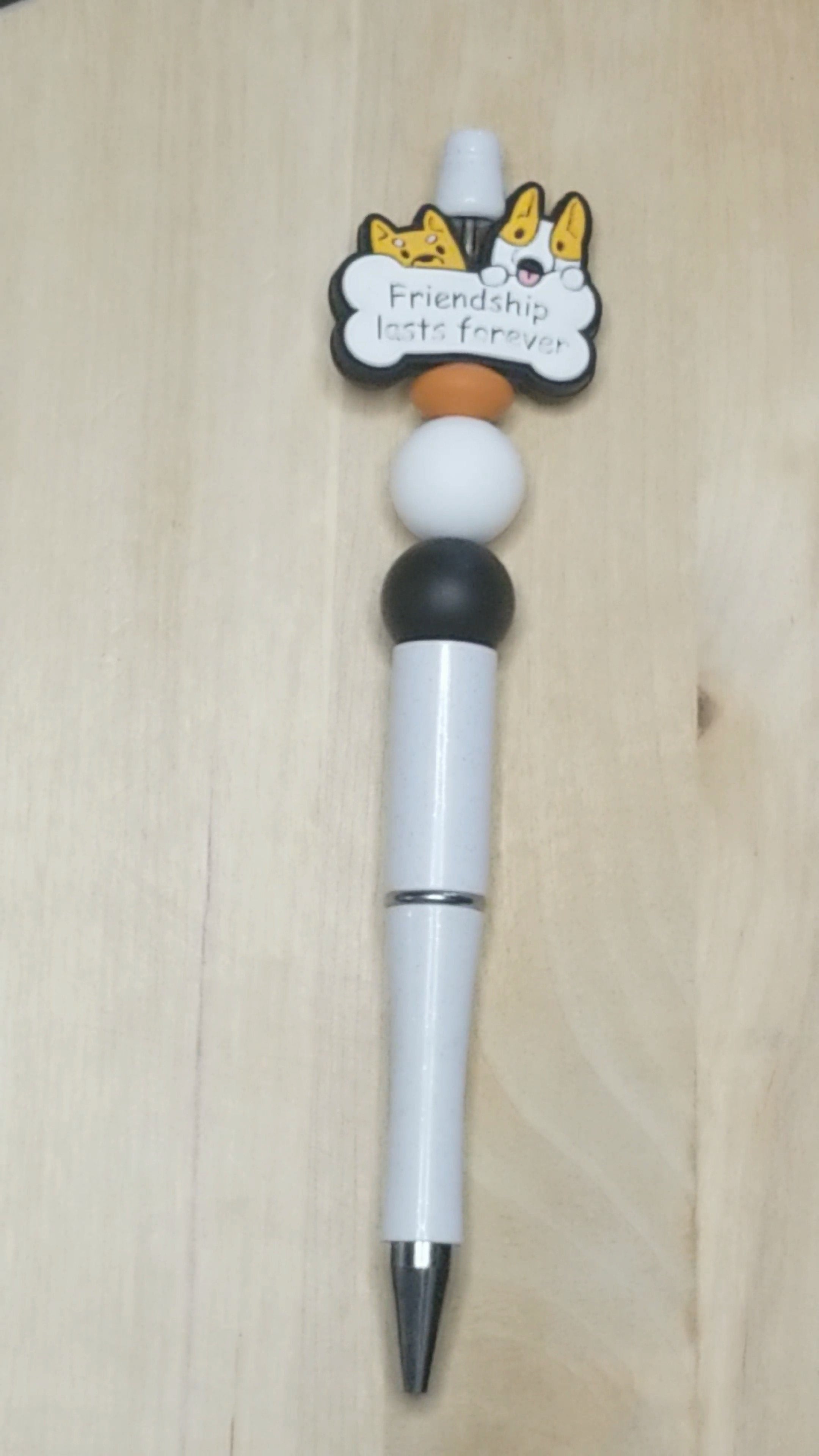 Friendship Lasts Forever Silicone Beaded Pen