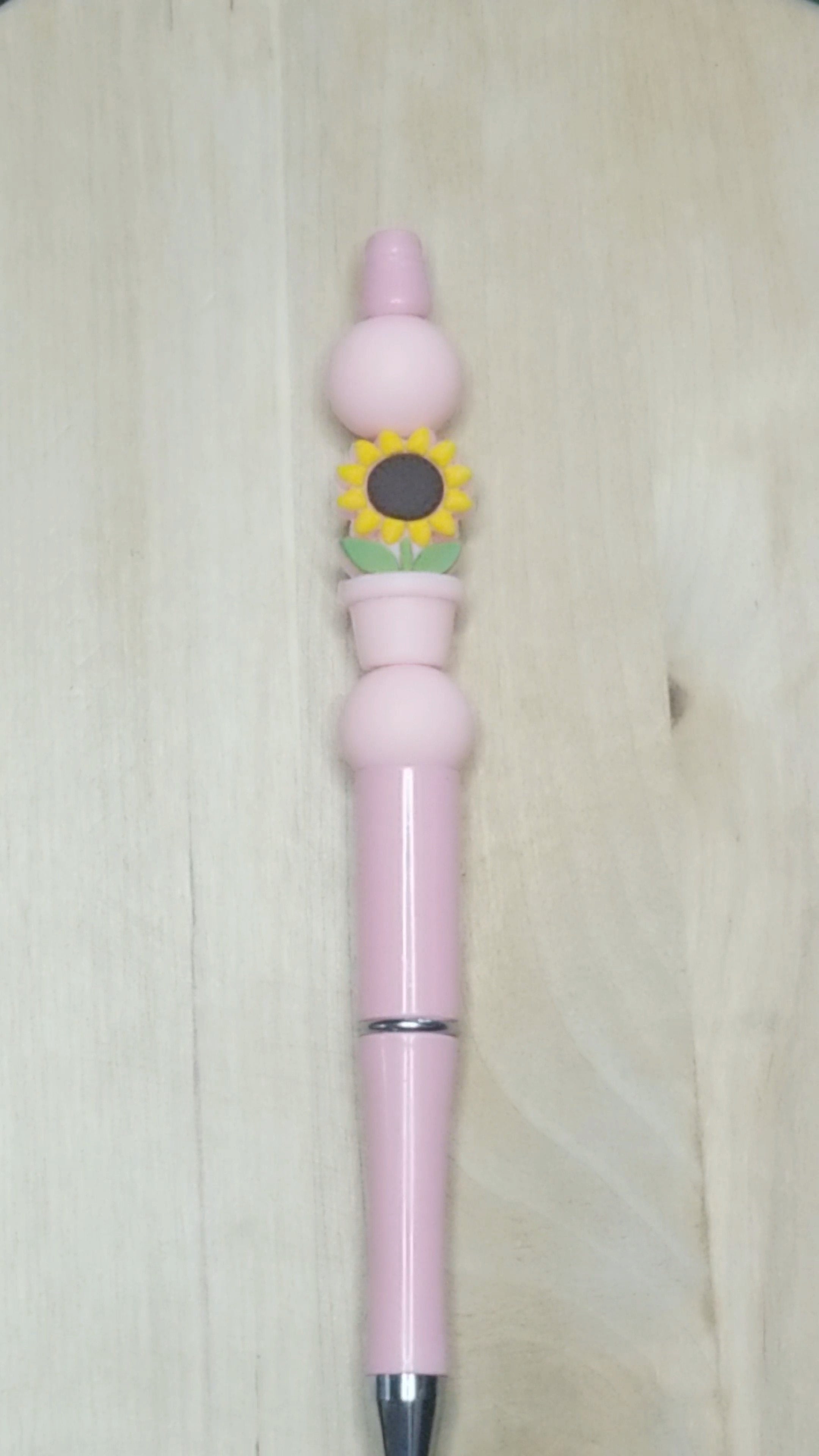 Potted Sunflower Silicone Beaded Pen