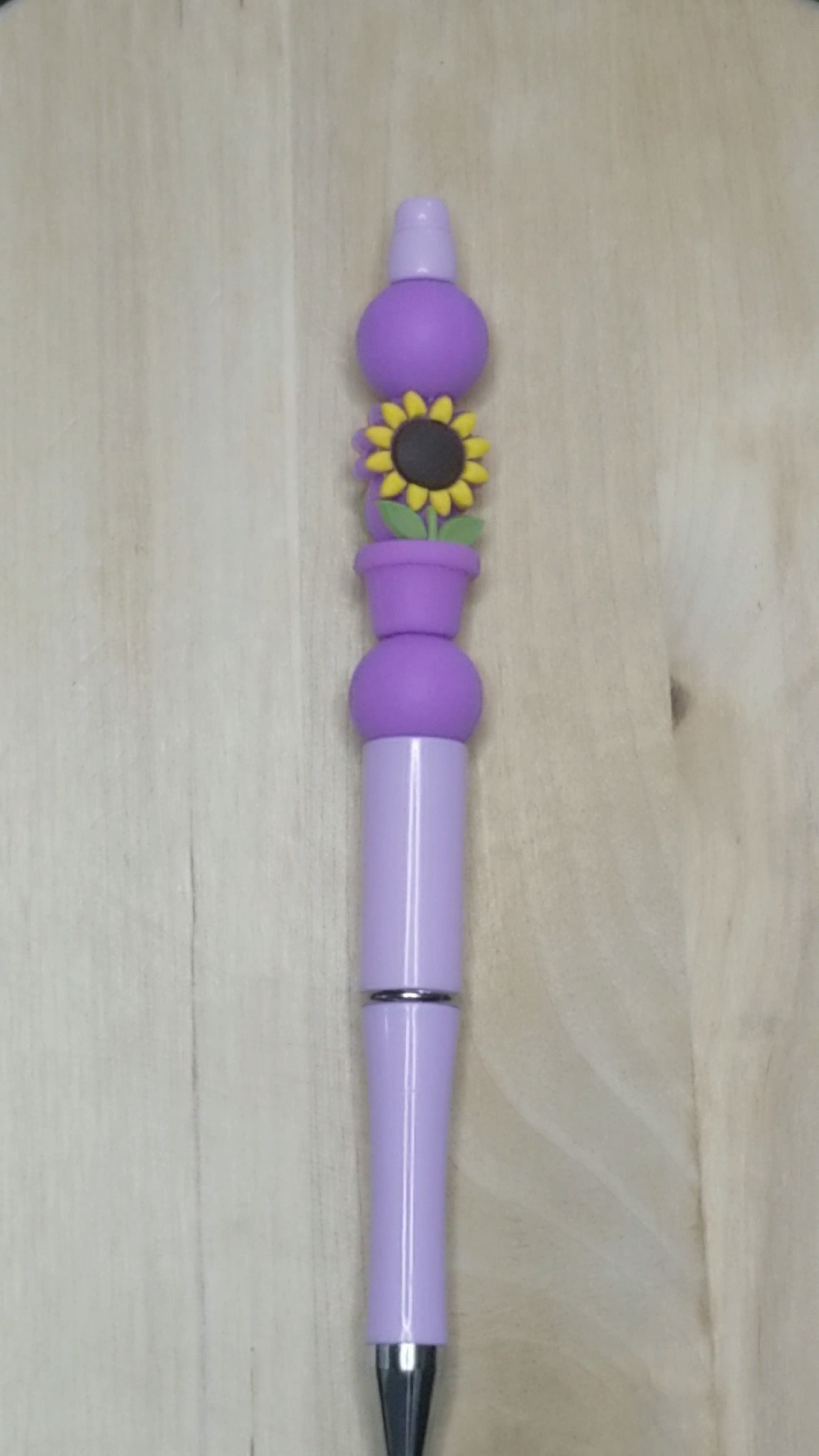 Potted Sunflower Silicone Beaded Pen