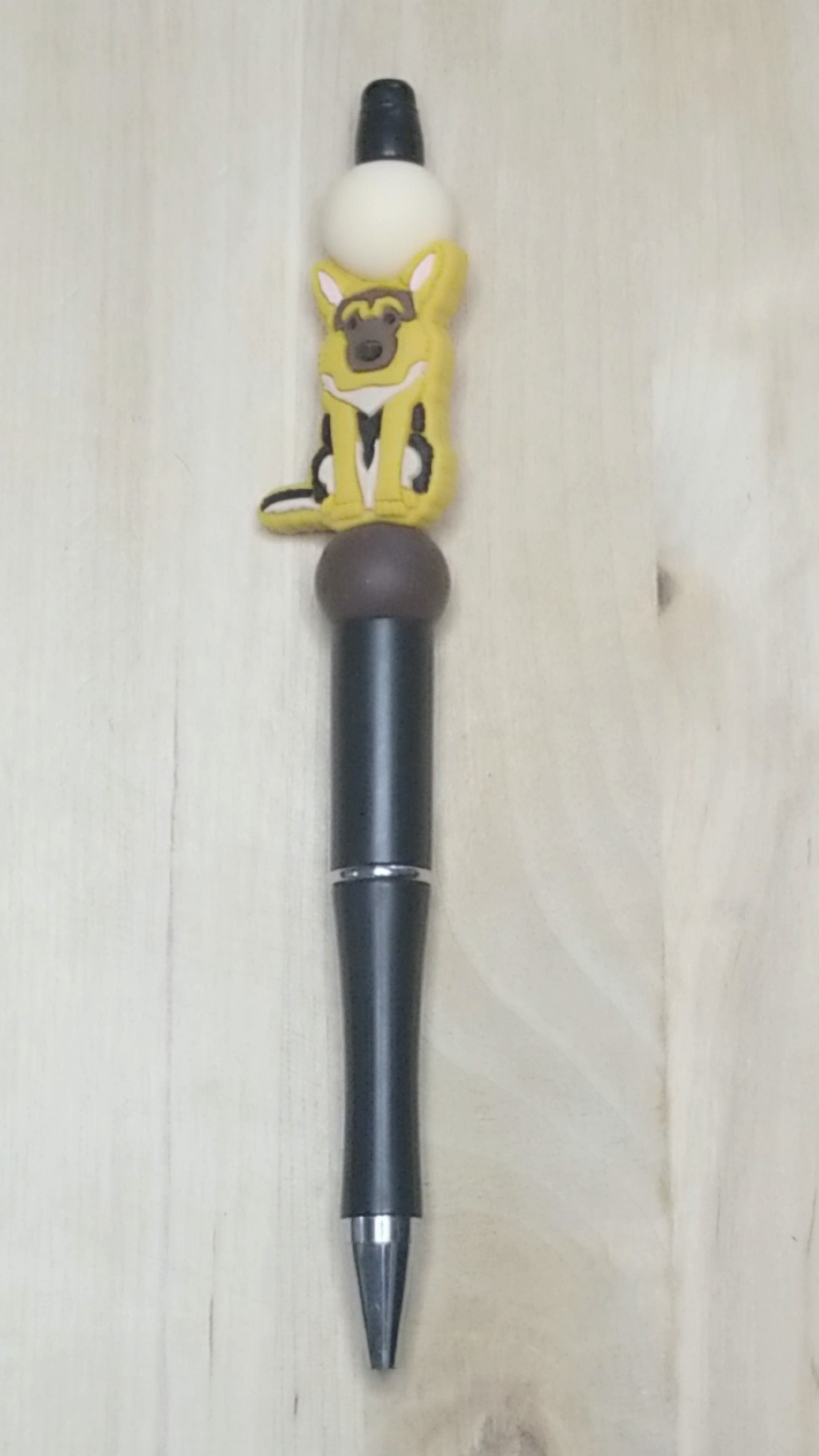 Dog Silicone Beaded Pen