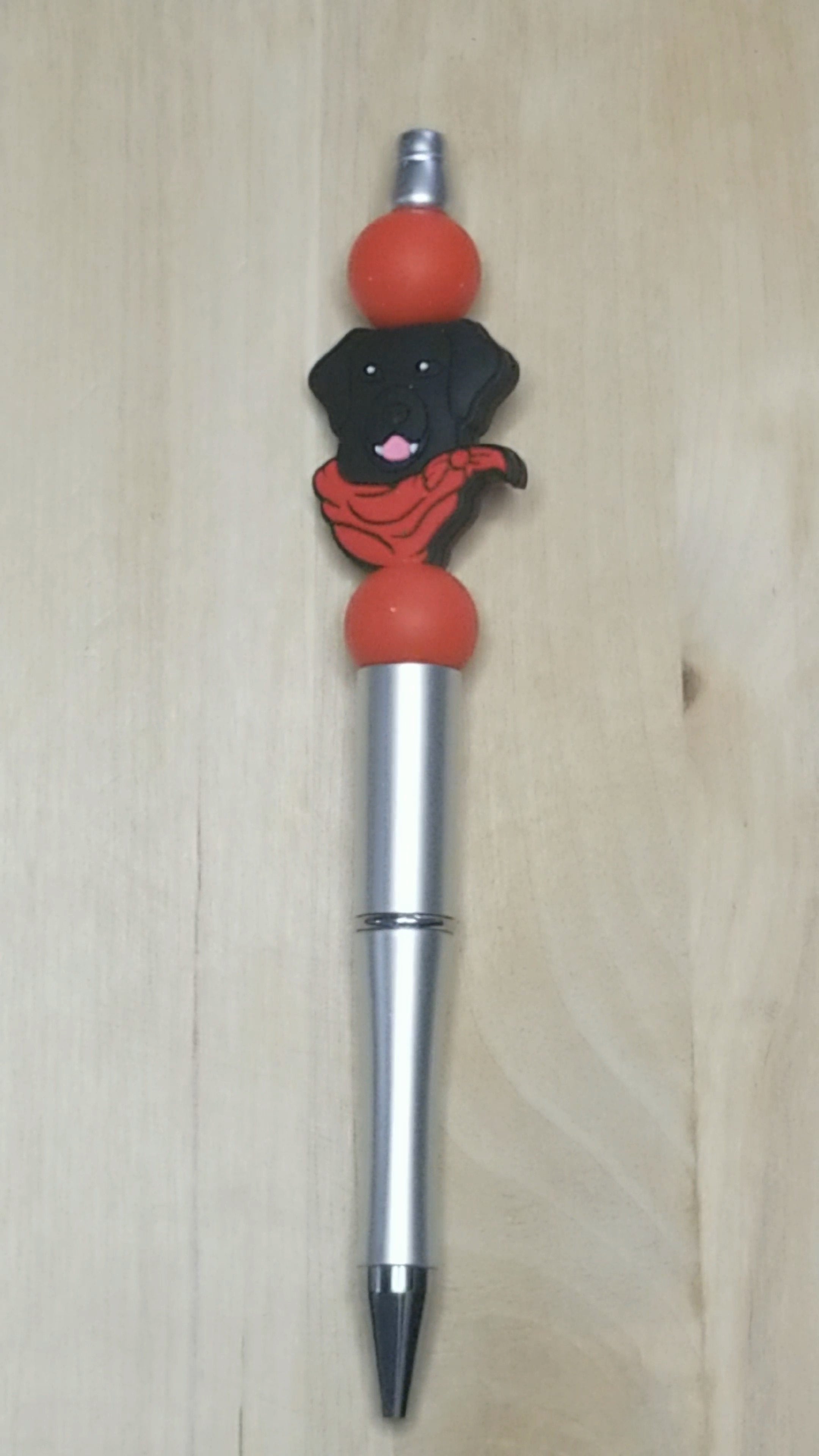 Dog Silicone Beaded Pen
