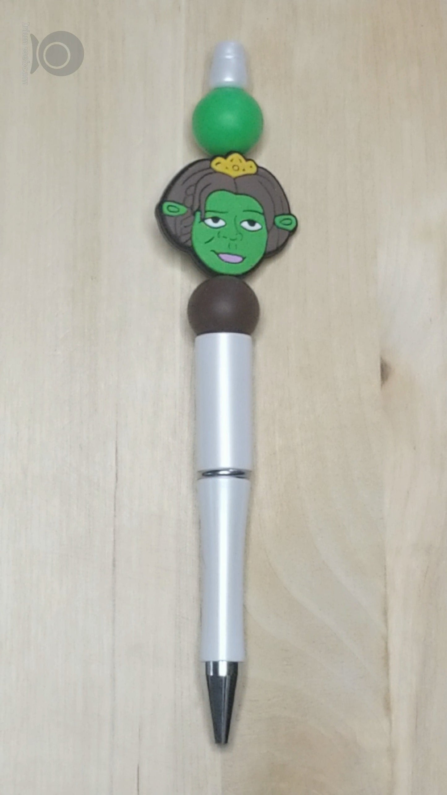Green Princess Silicone Beaded Pen