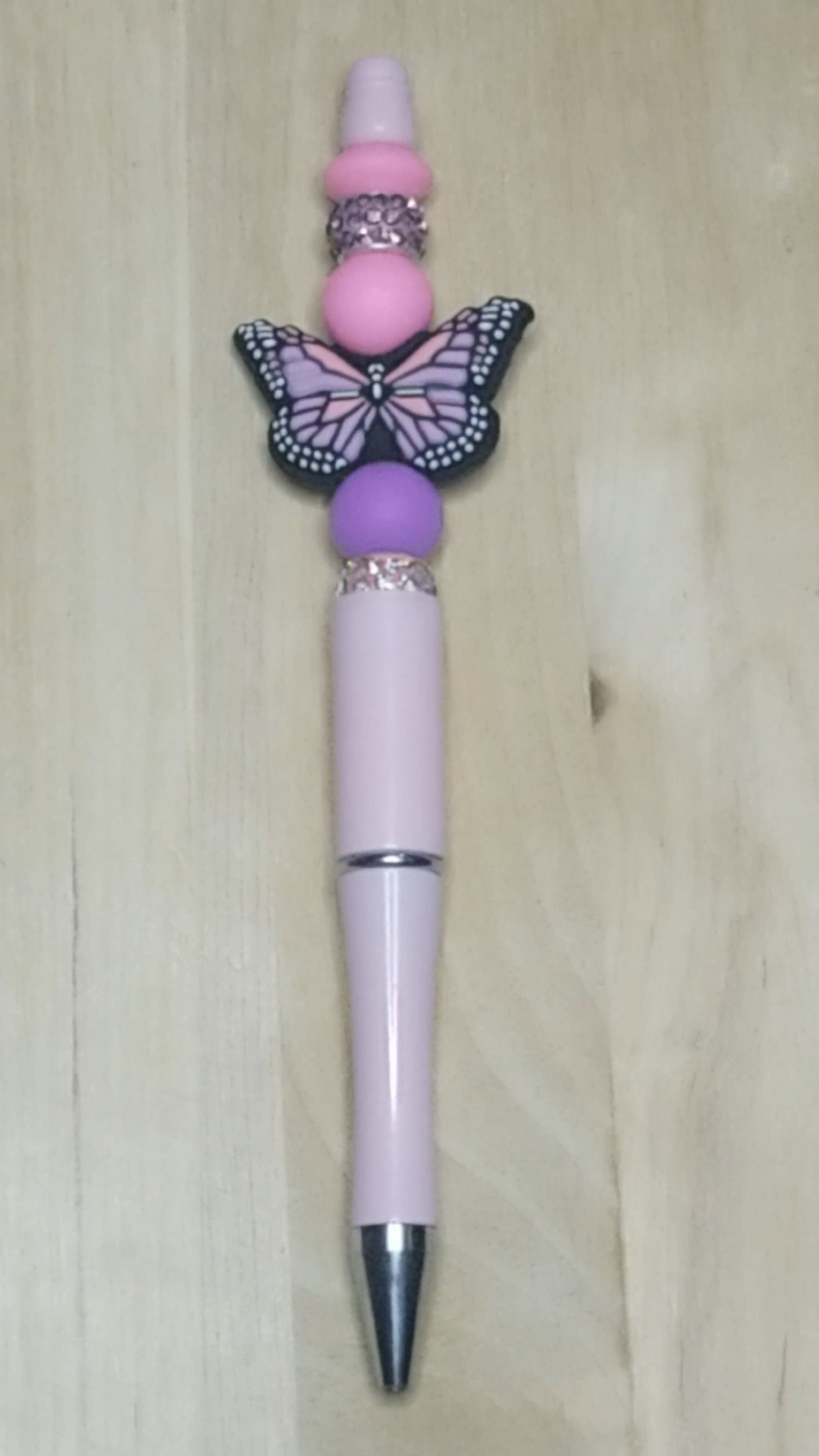 Butterfly Silicone Beaded Pen