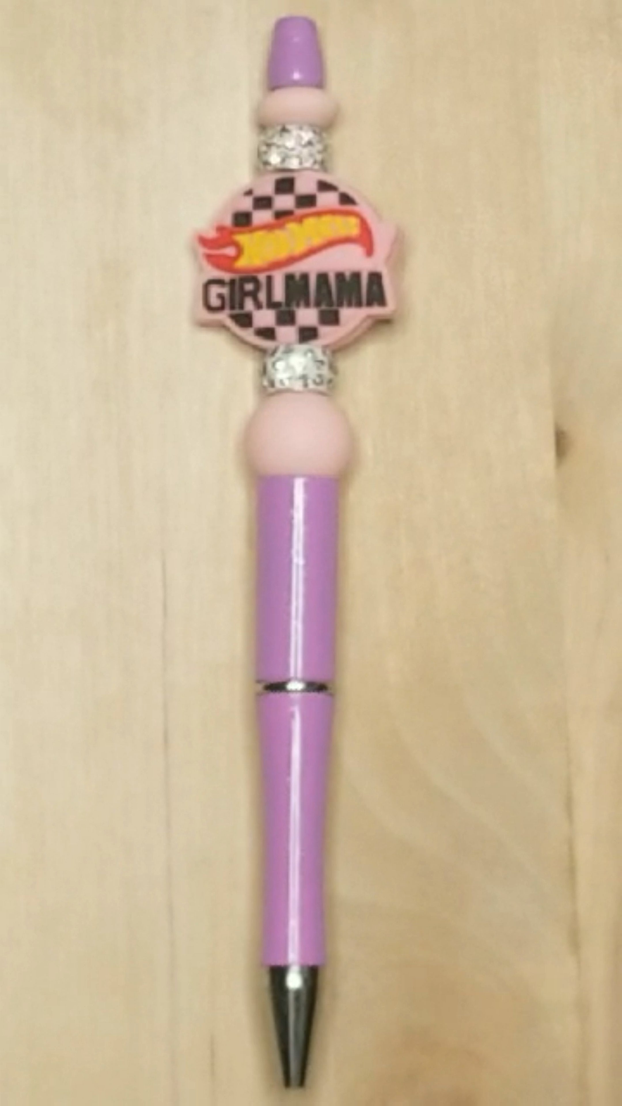 Hot Mess Girl Mom Silicone Beaded Pen