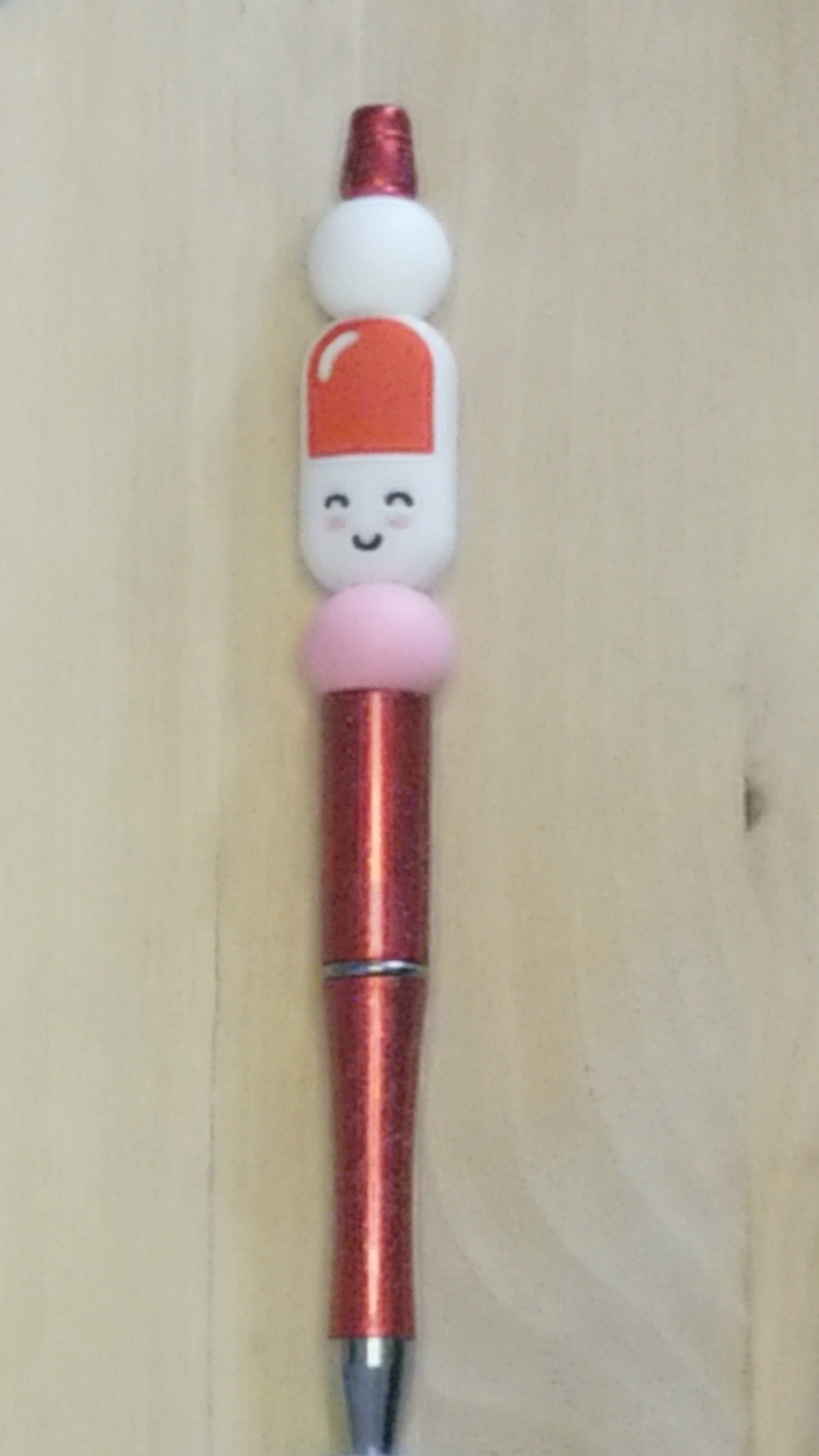 Pill Silicone Beaded Pen