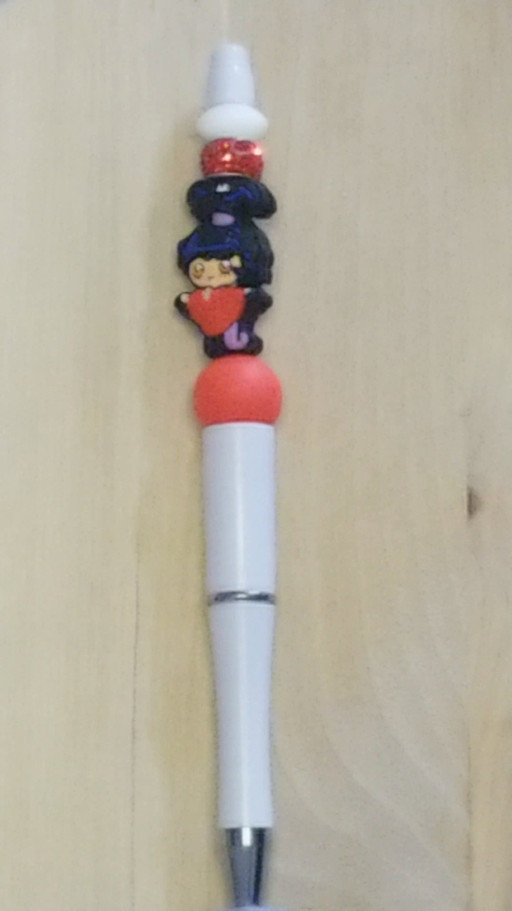Little Girl Silicone Beaded Pen