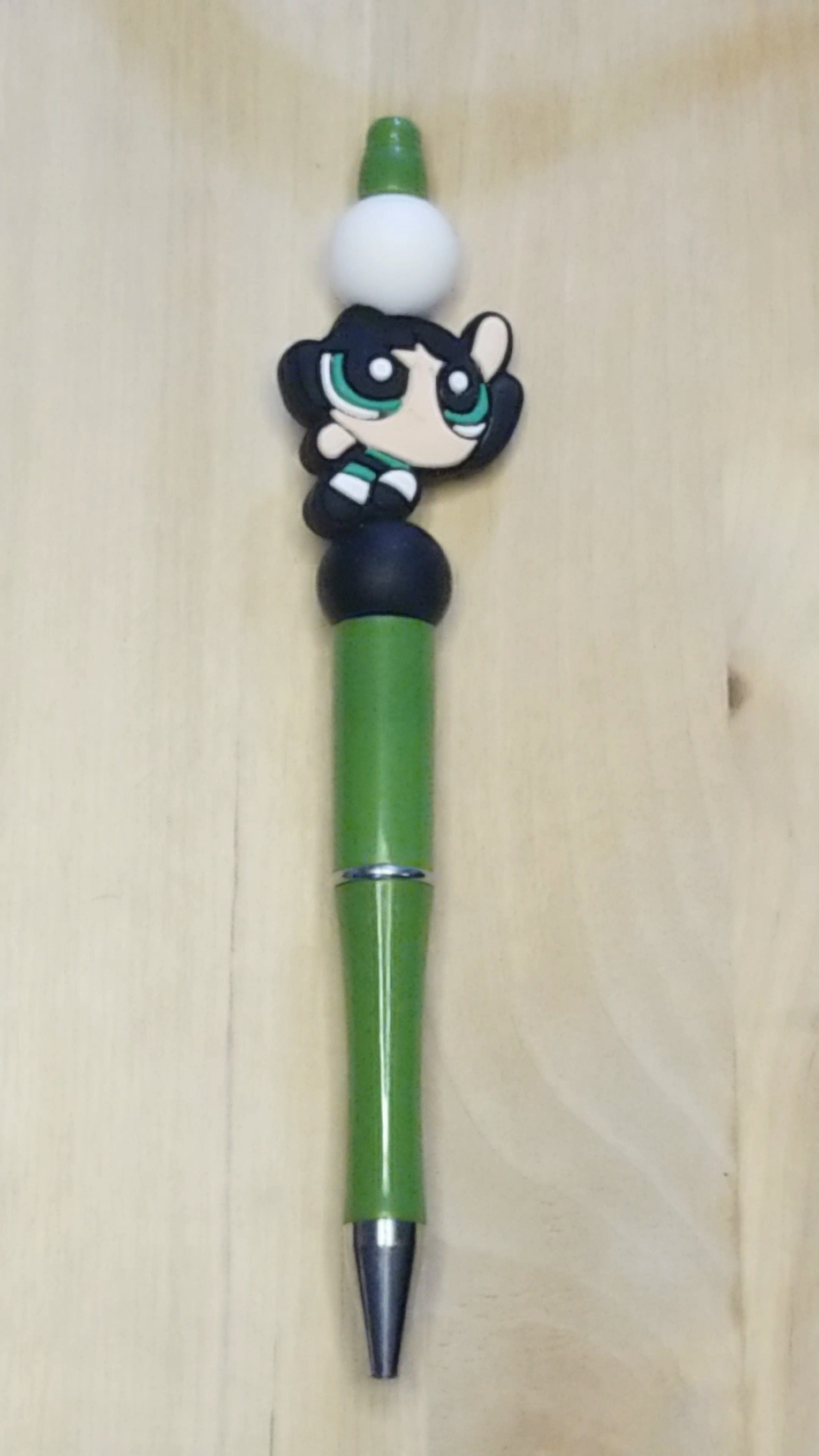 Girl Doll Silicone Beaded Pen