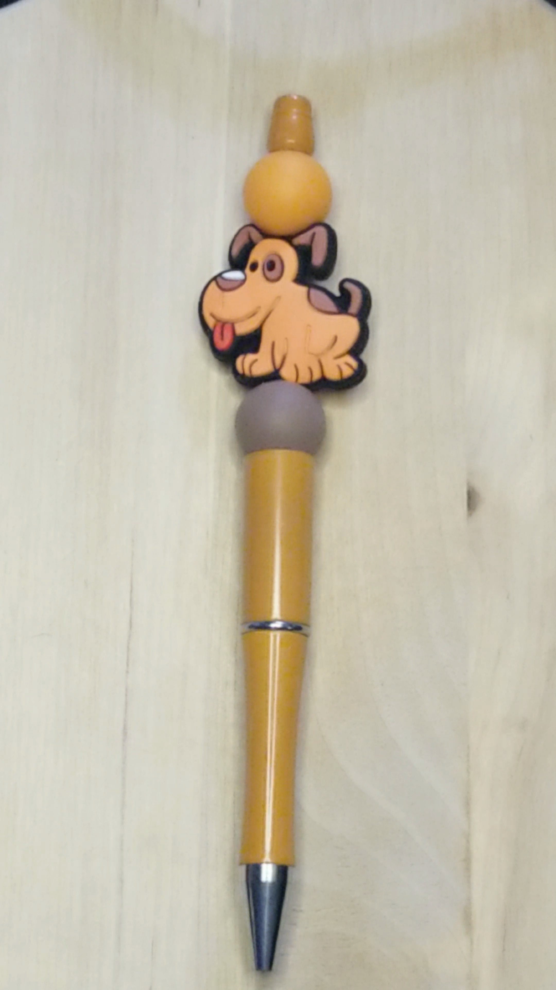 Cartoon Dog Silicone Beaded Pen
