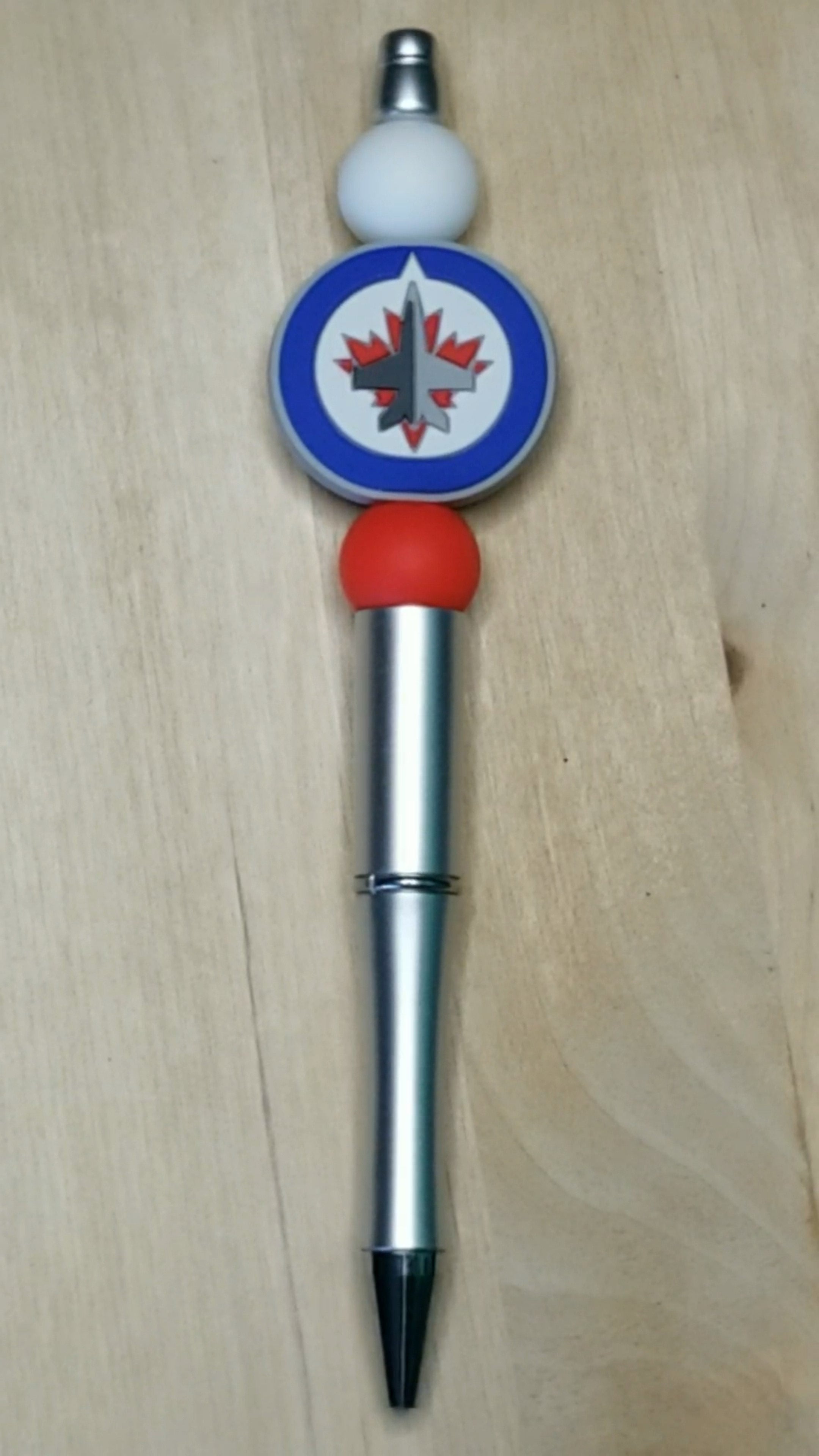 Hockey Silicone Beaded Pen