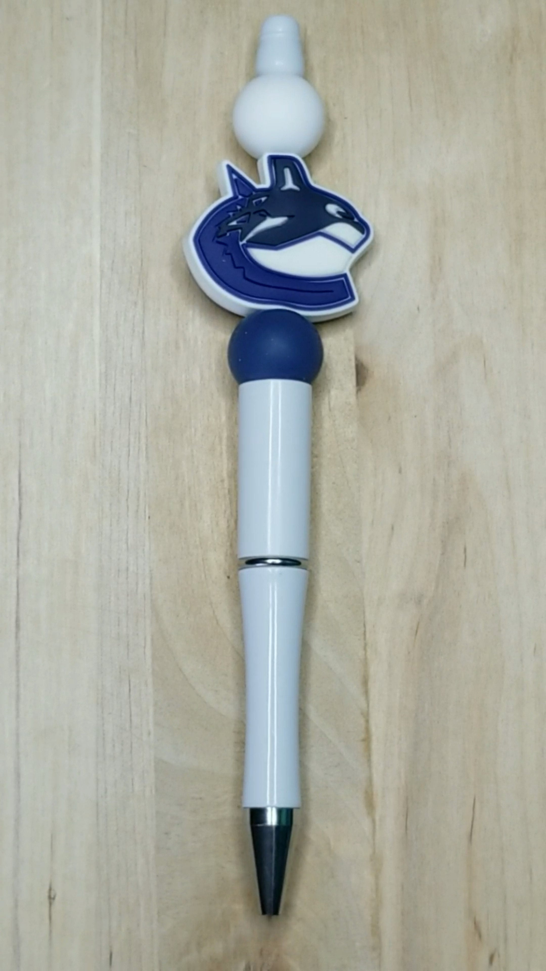 Hockey Silicone Beaded Pen