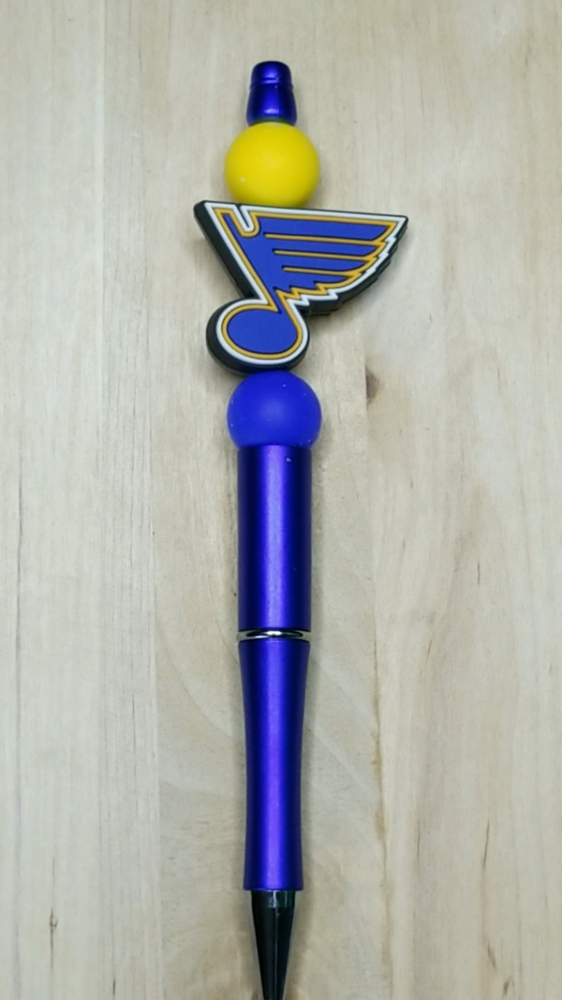 Hockey Silicone Beaded Pen