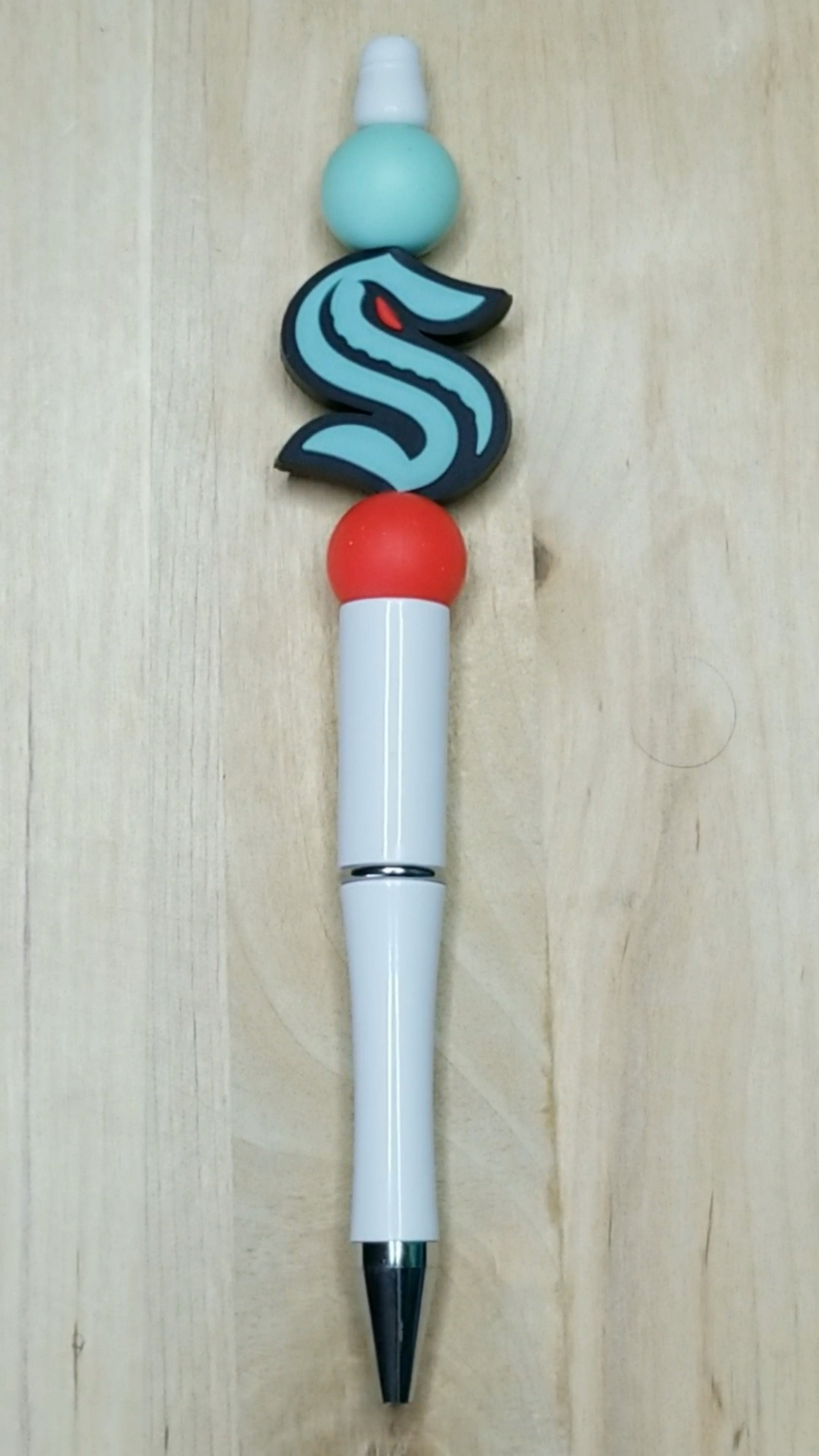 Hockey Silicone Beaded Pen