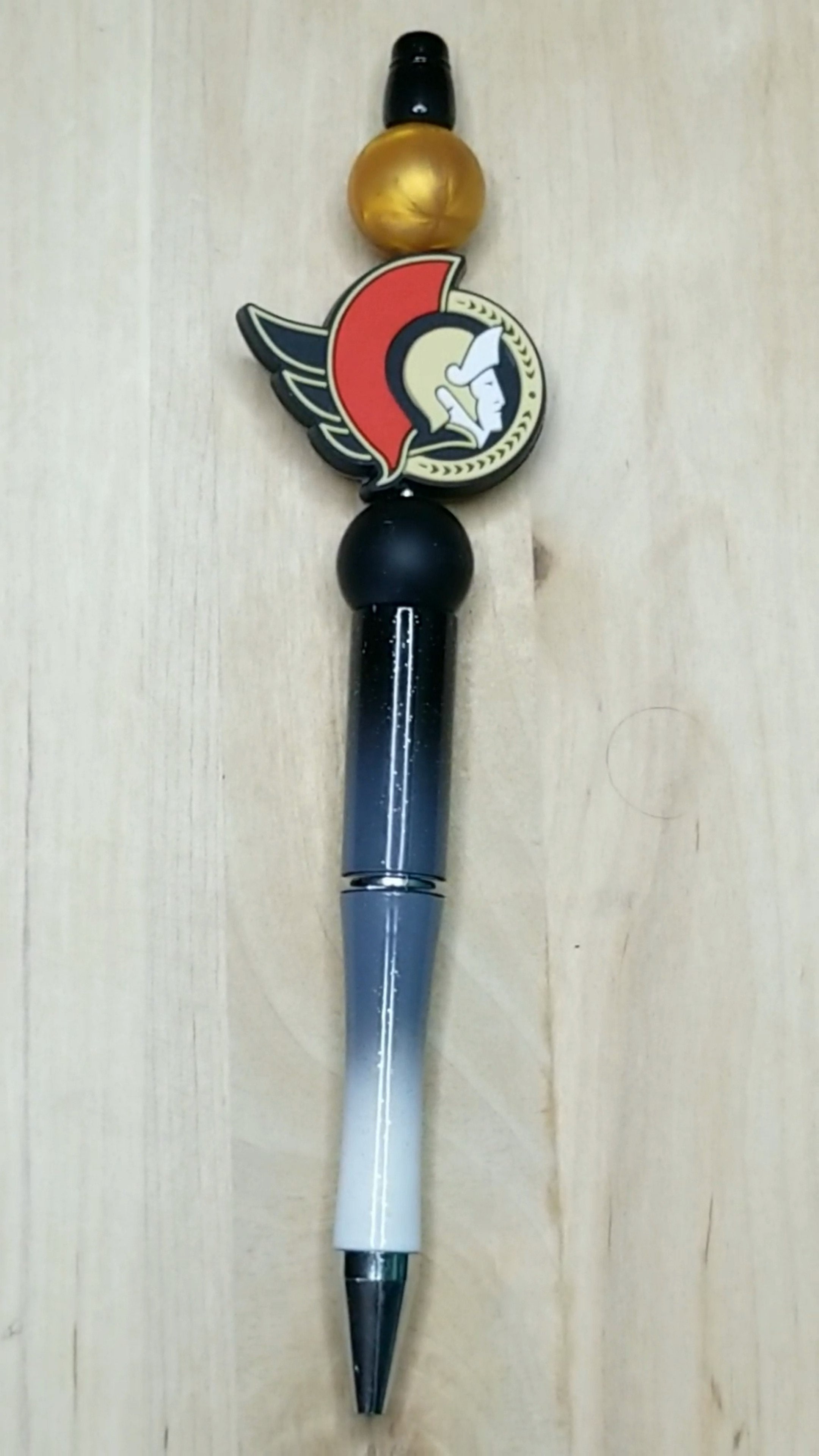 Hockey Silicone Beaded Pen