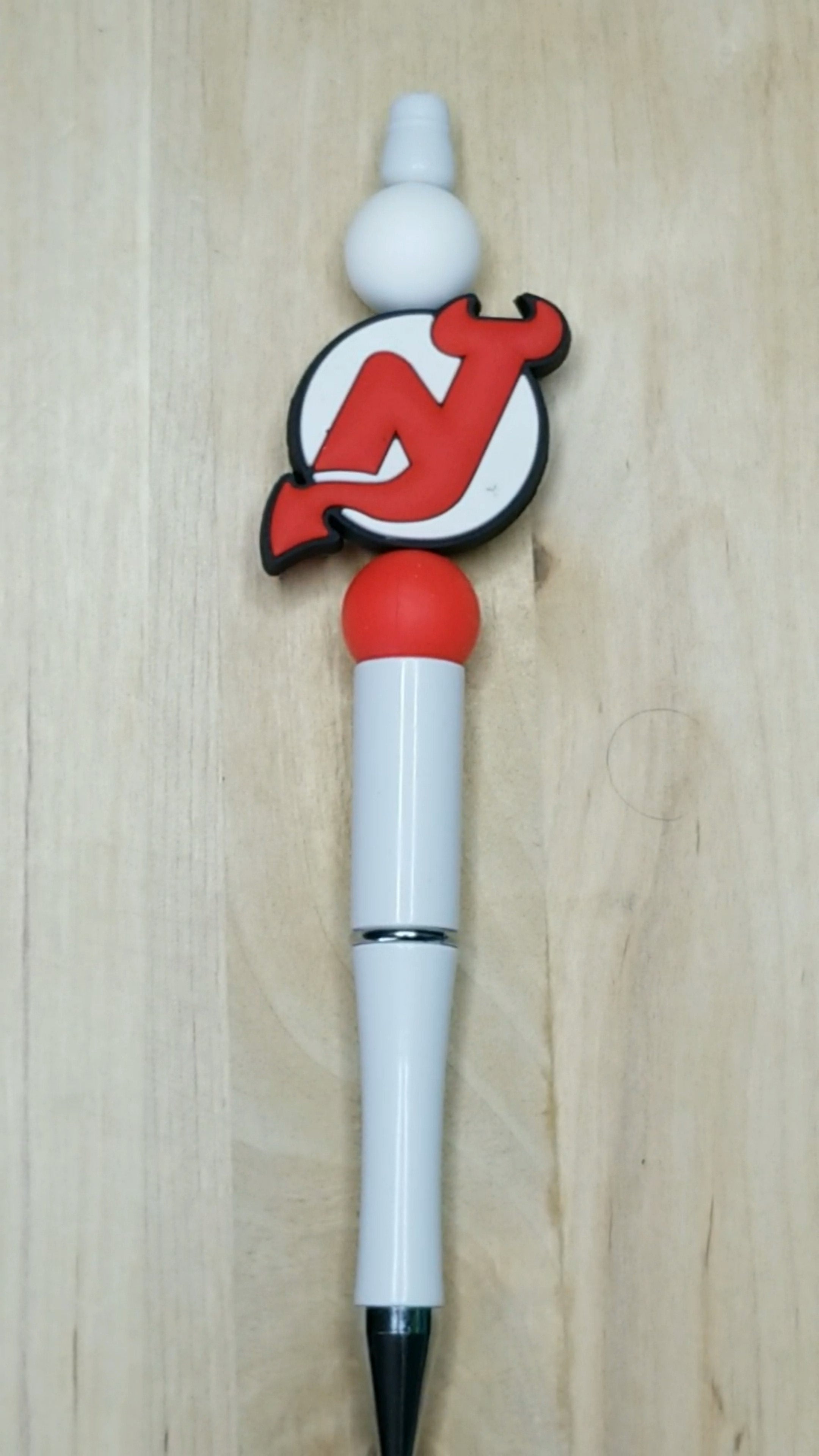 Hockey Silicone Beaded Pen