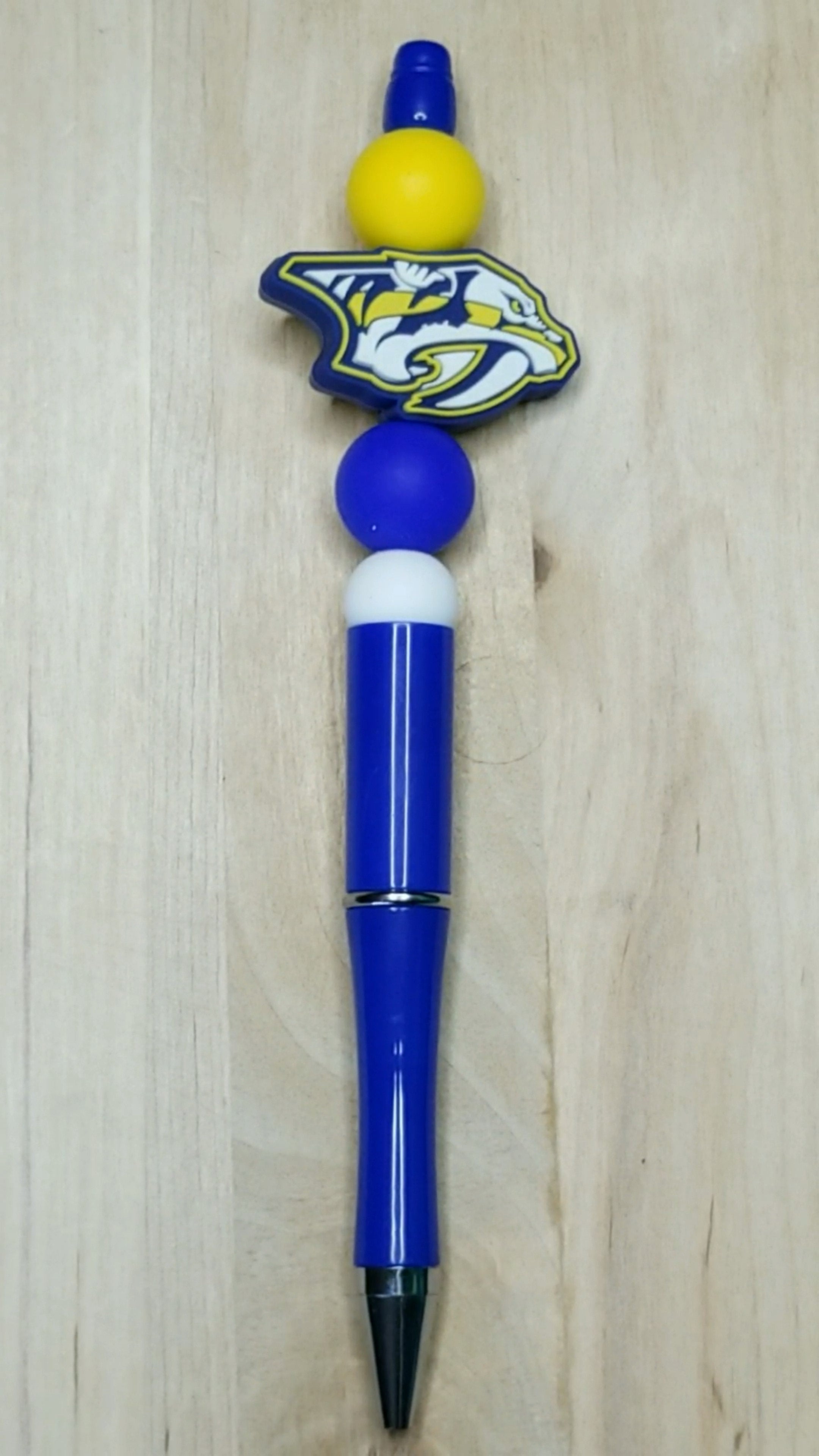 Hockey Silicone Beaded Pen
