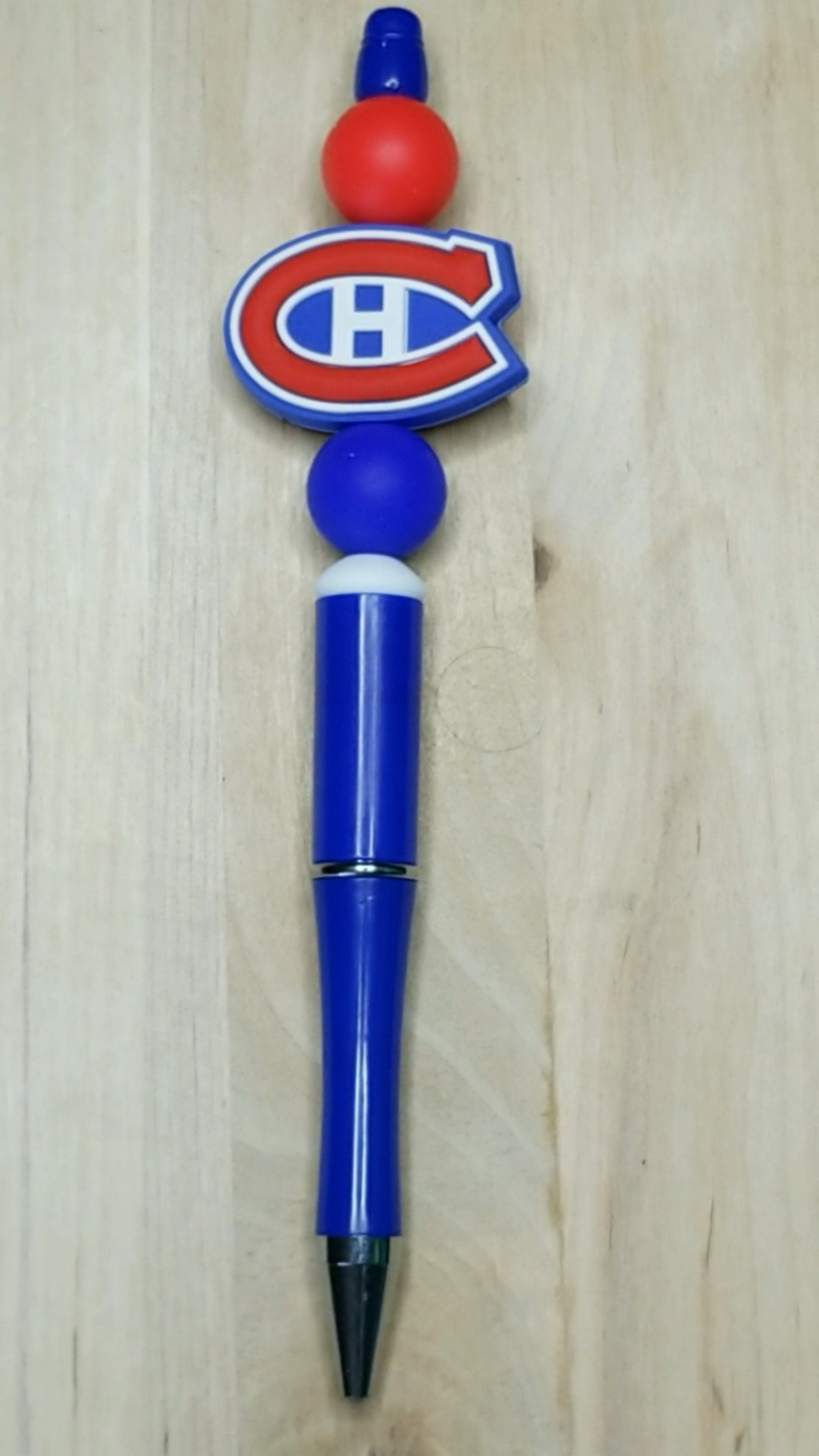 Hockey Silicone Beaded Pen