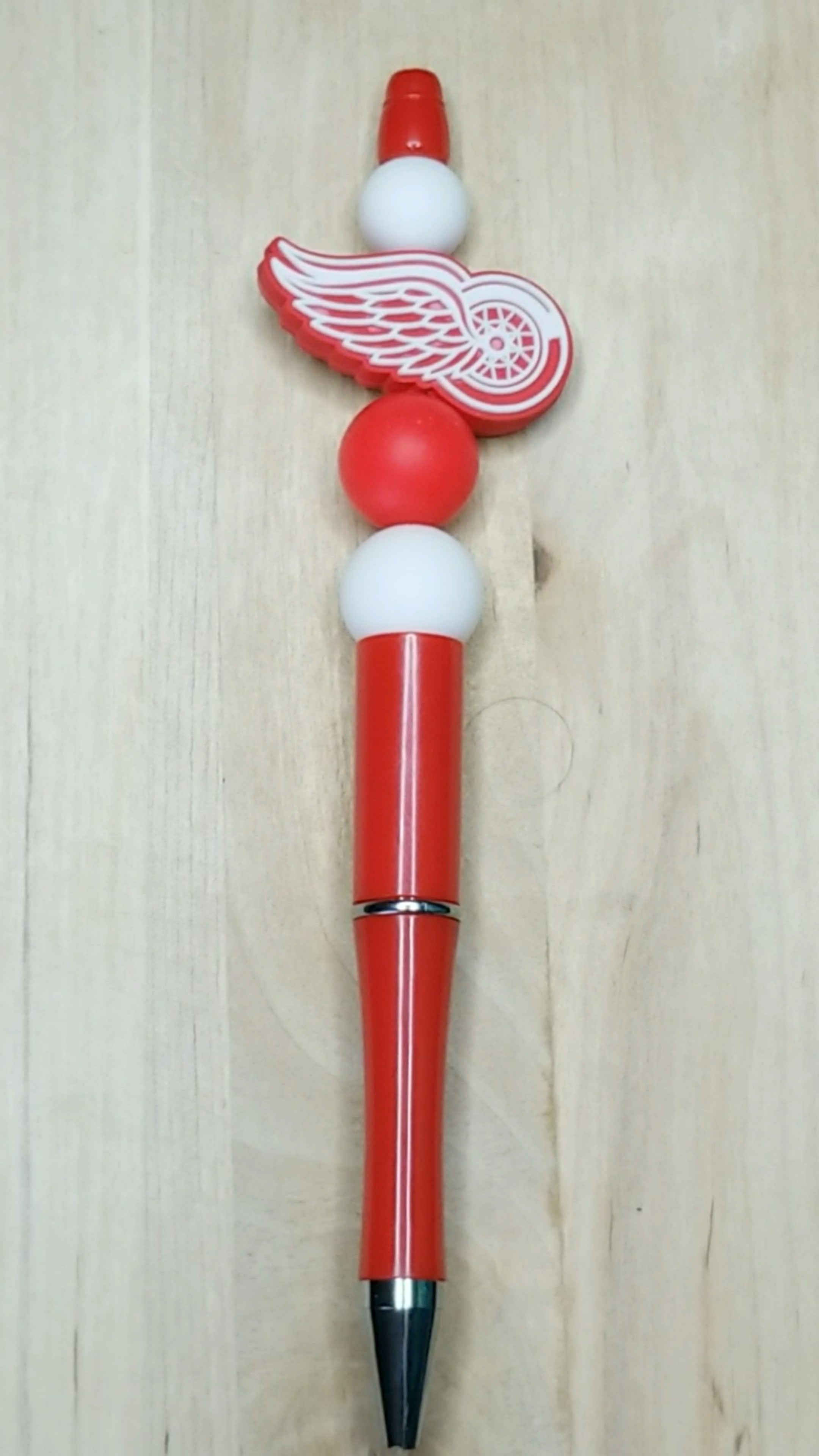 Hockey Silicone Beaded Pen