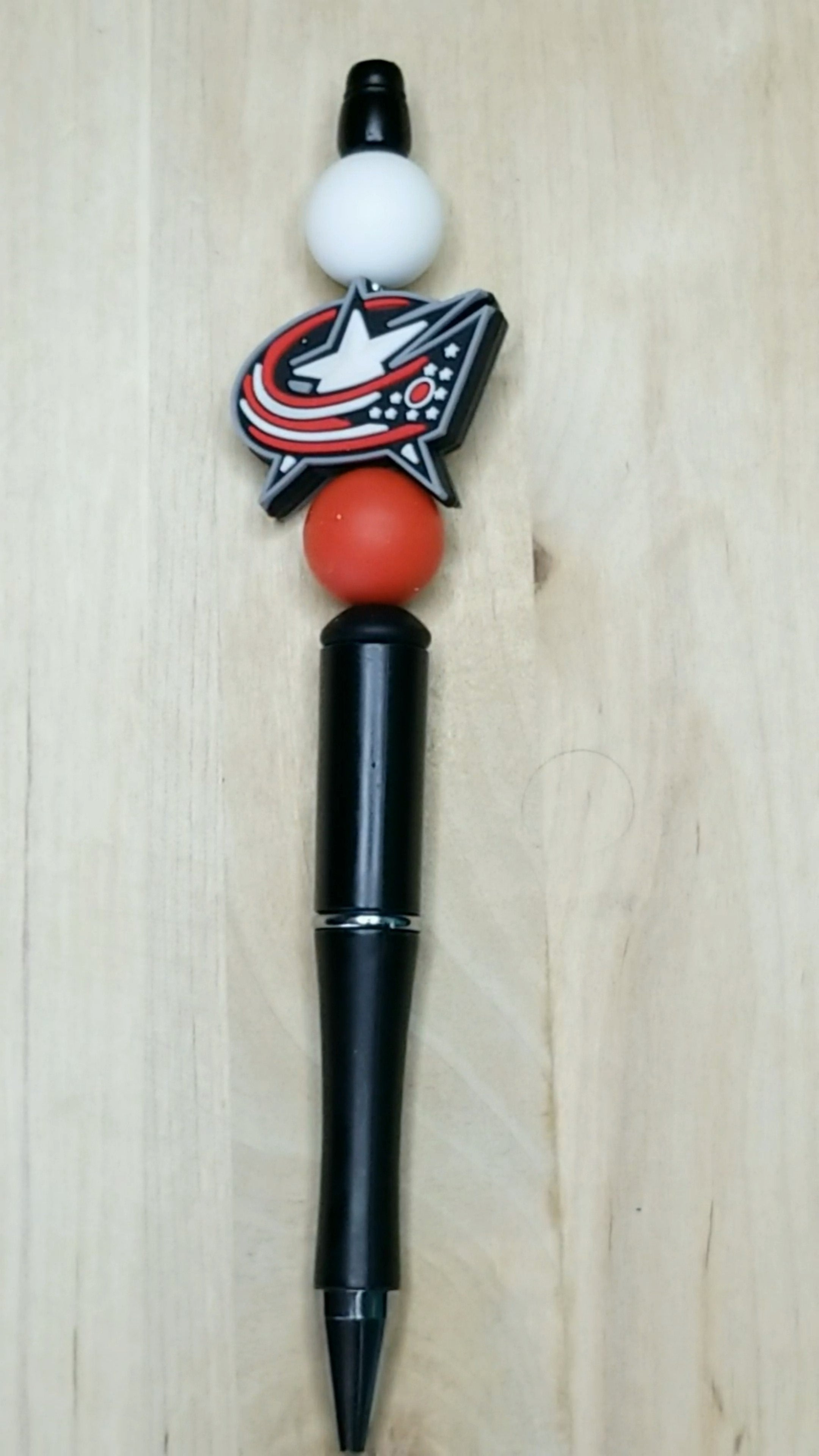 Hockey Silicone Beaded Pen