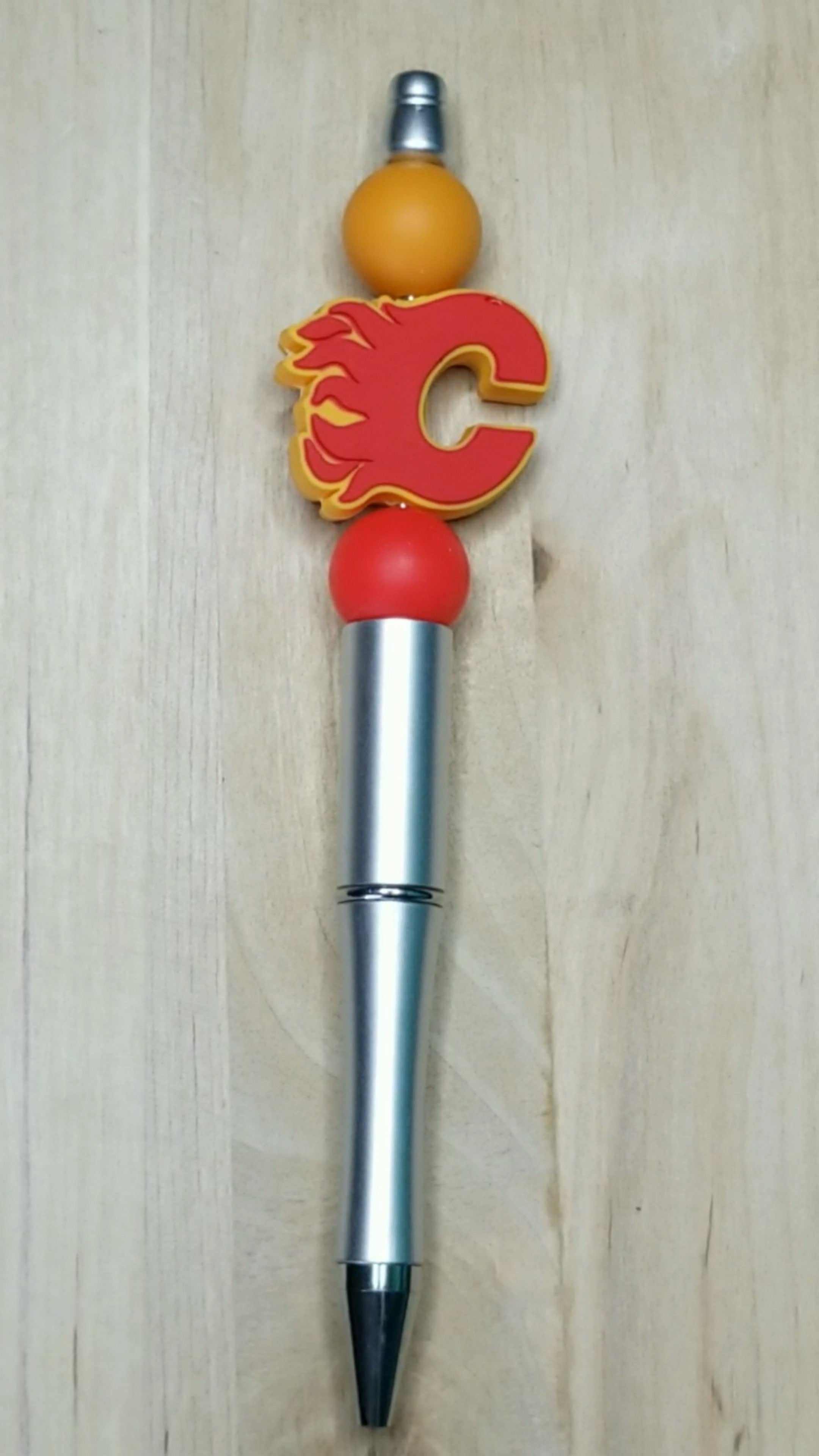 Hockey Silicone Beaded Pen