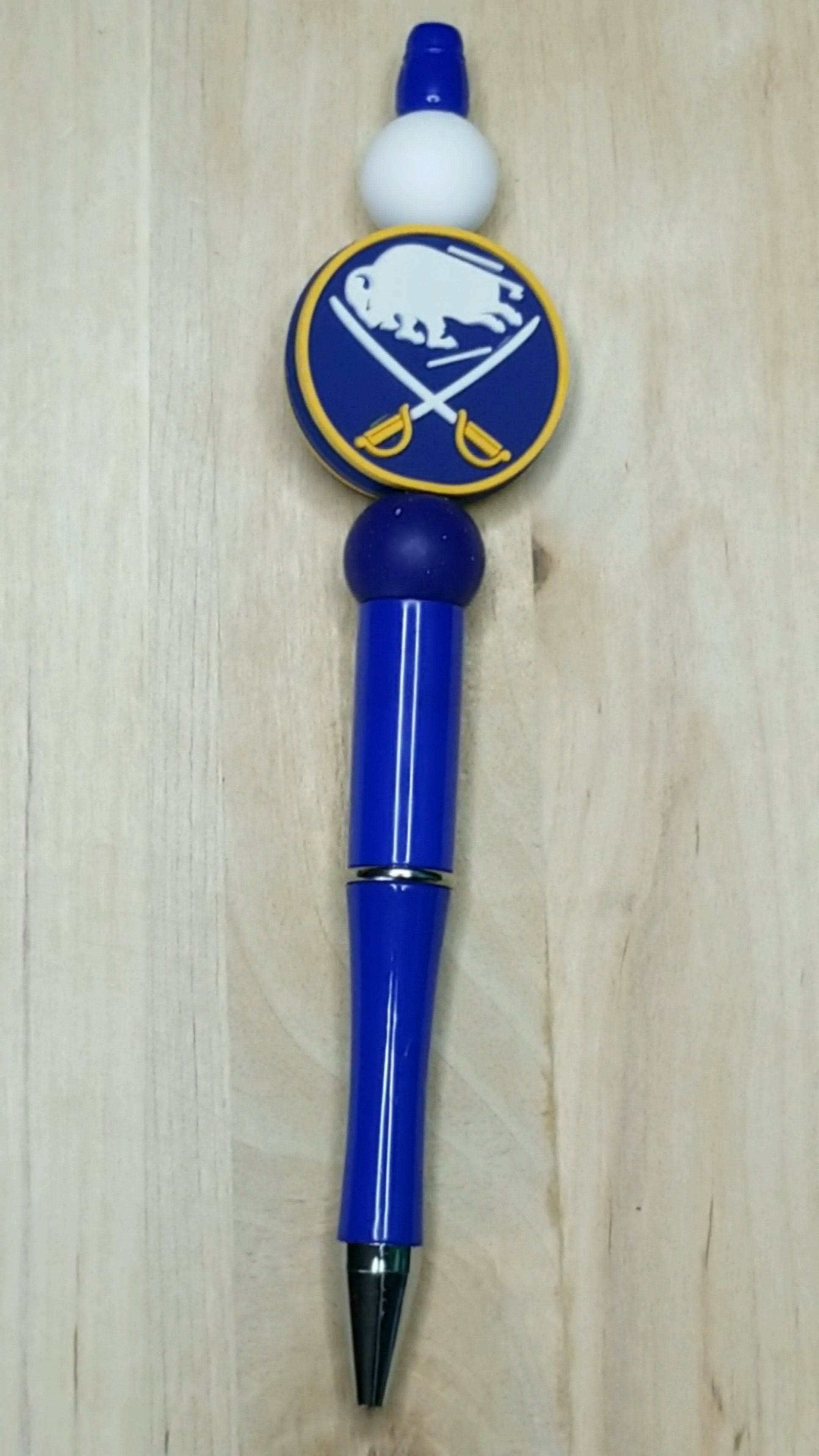 Hockey Silicone Beaded Pen