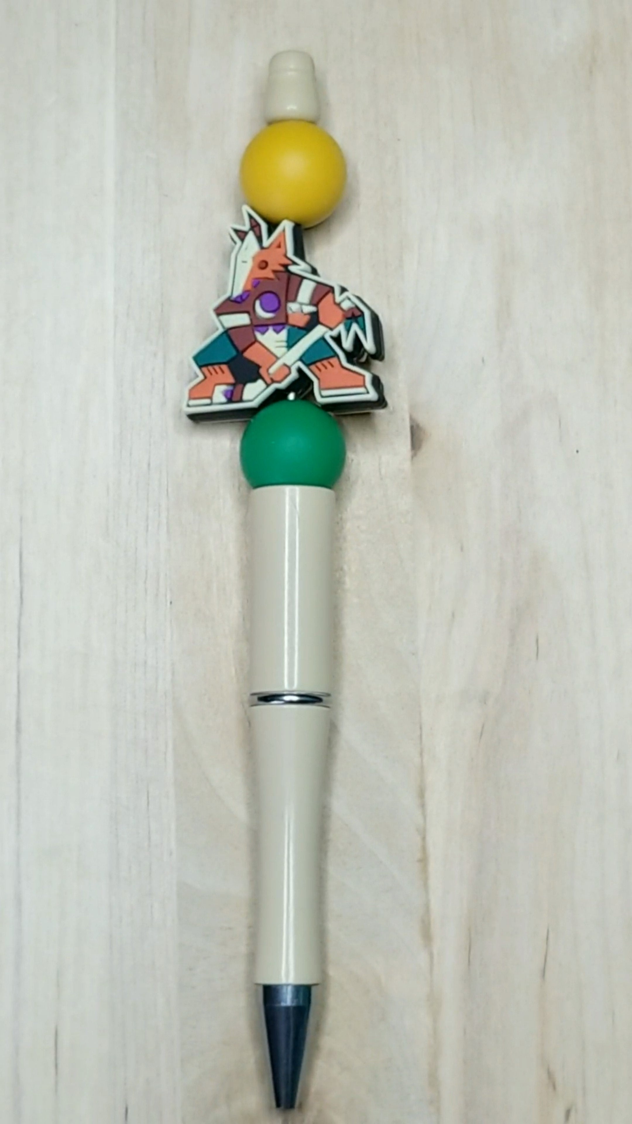 Hockey Silicone Beaded Pen