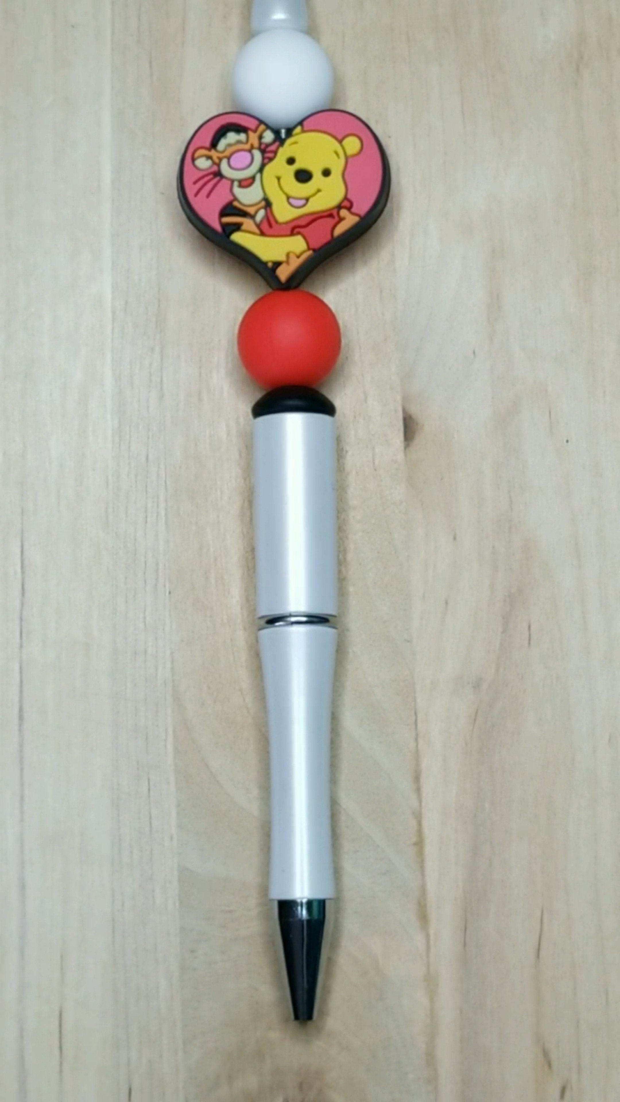 Bear and Tiger Silicone Beaded Pen