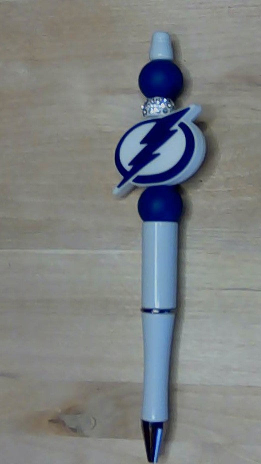 Hockey Silicone Beaded Pen