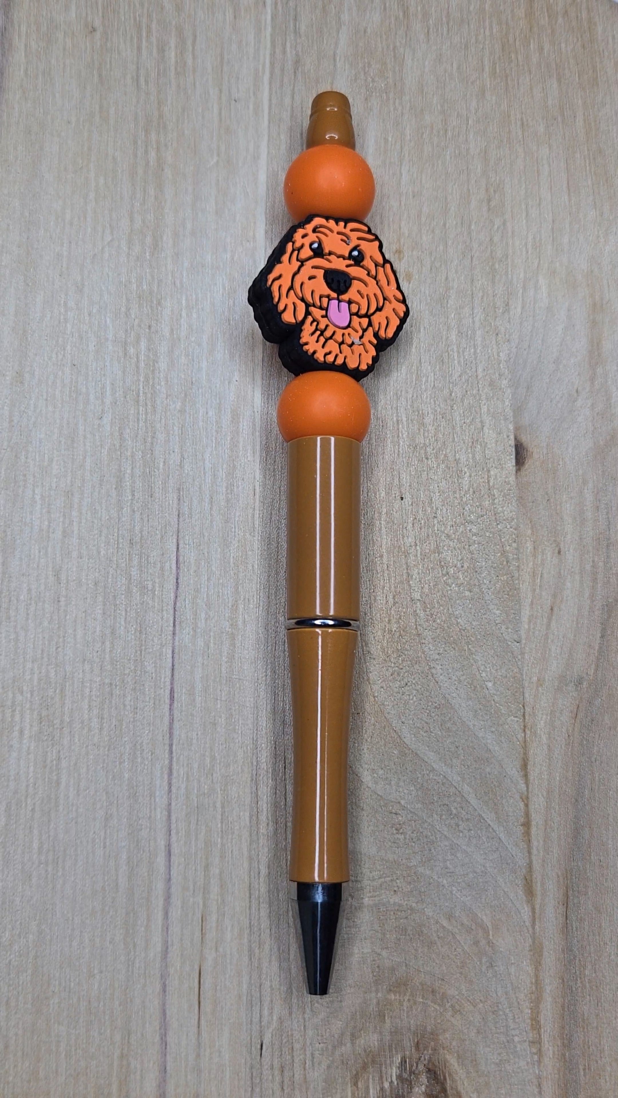 Dog Silicone Beaded Pen