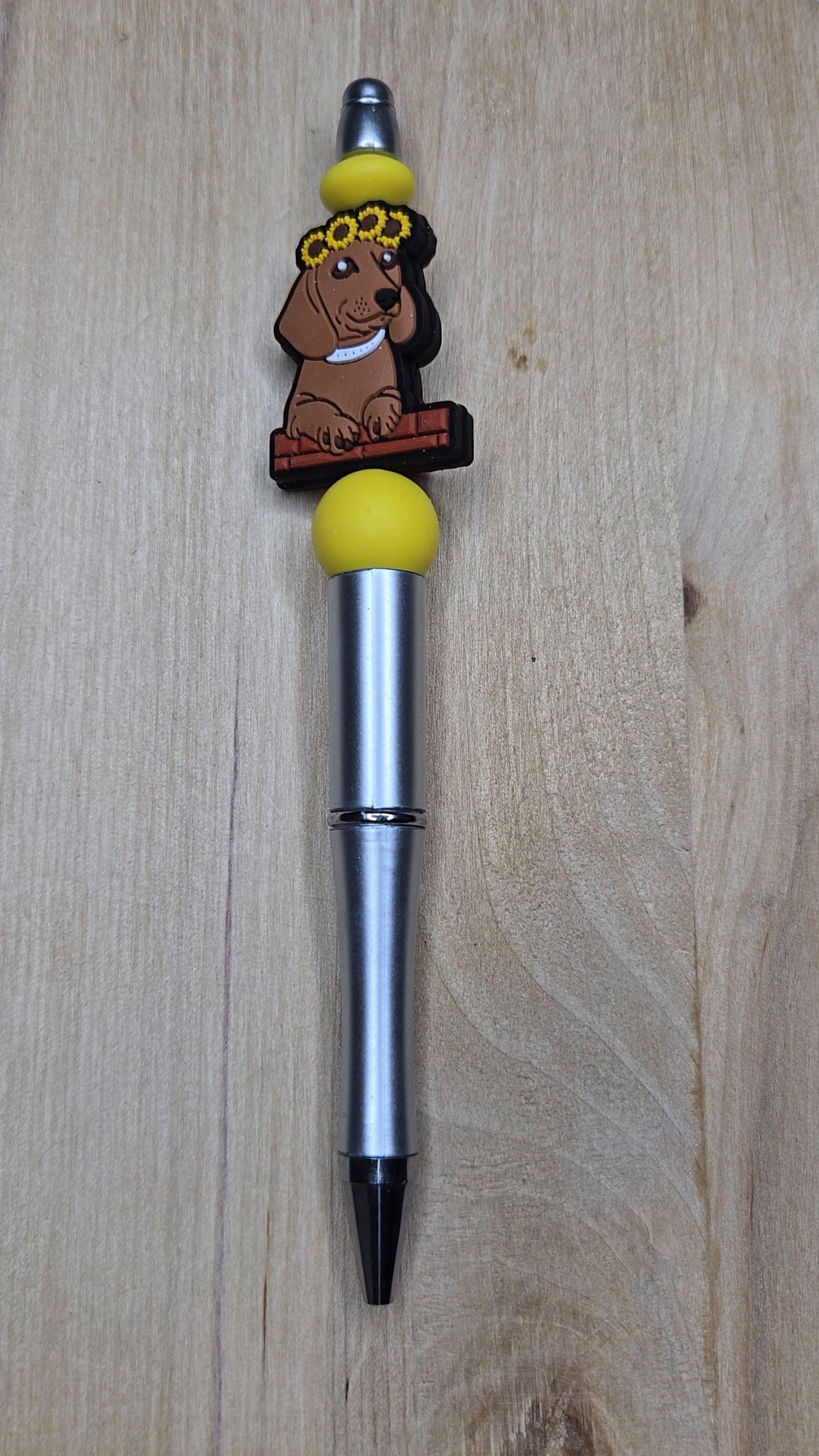 Dog Silicone Beaded Pen