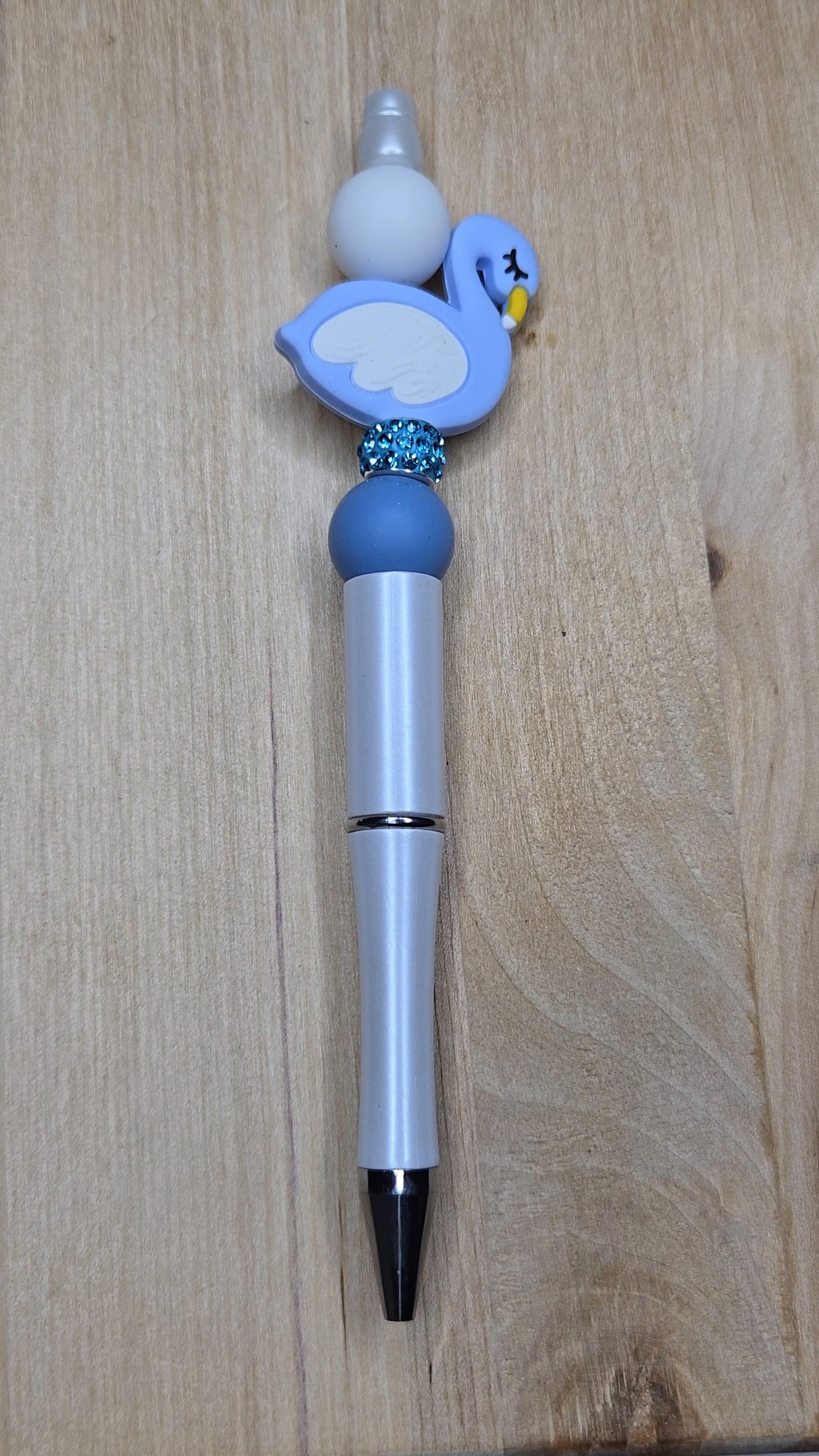 Flamingo Silicone Beaded Pen