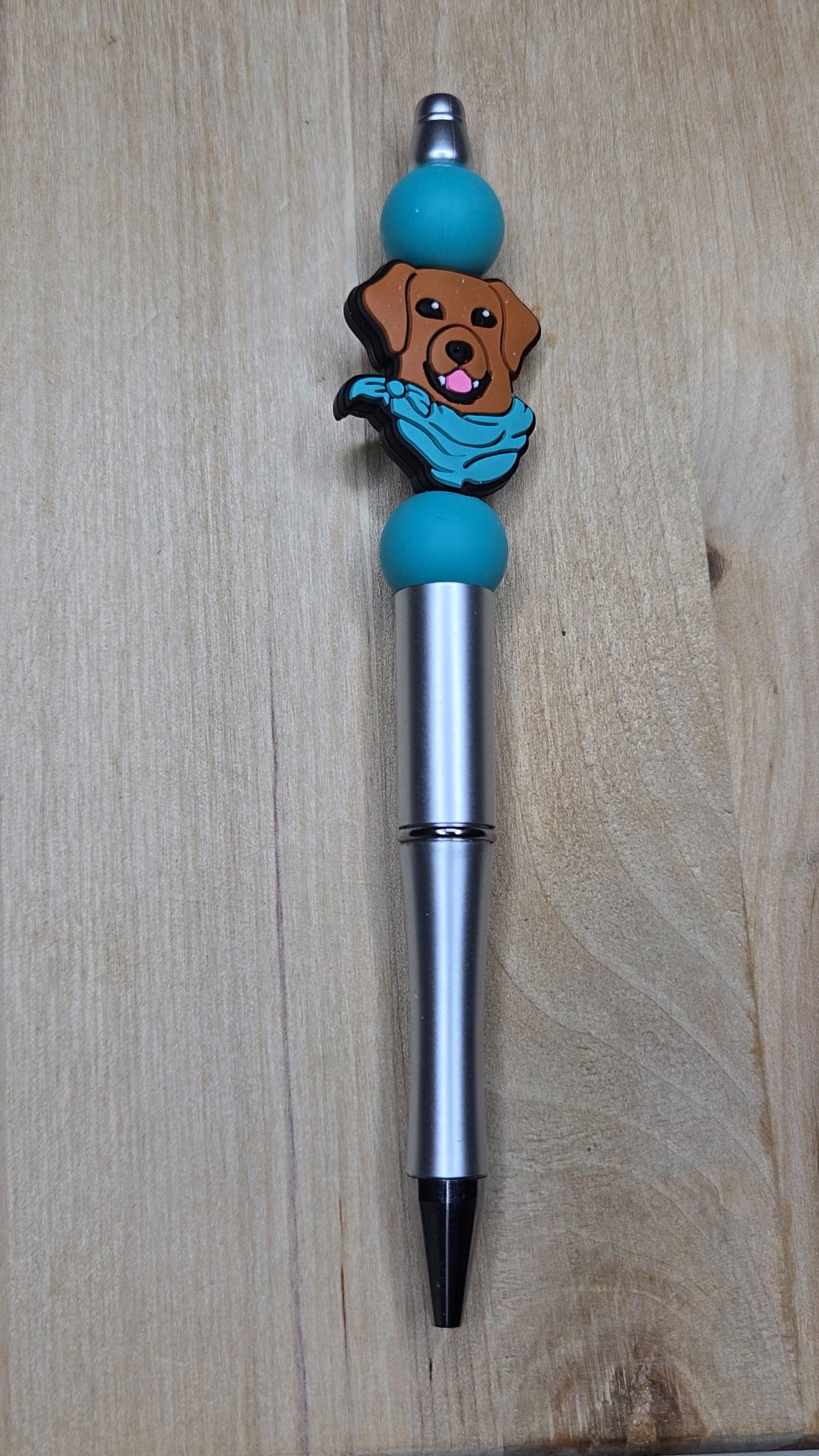 Dog Silicone Beaded Pen