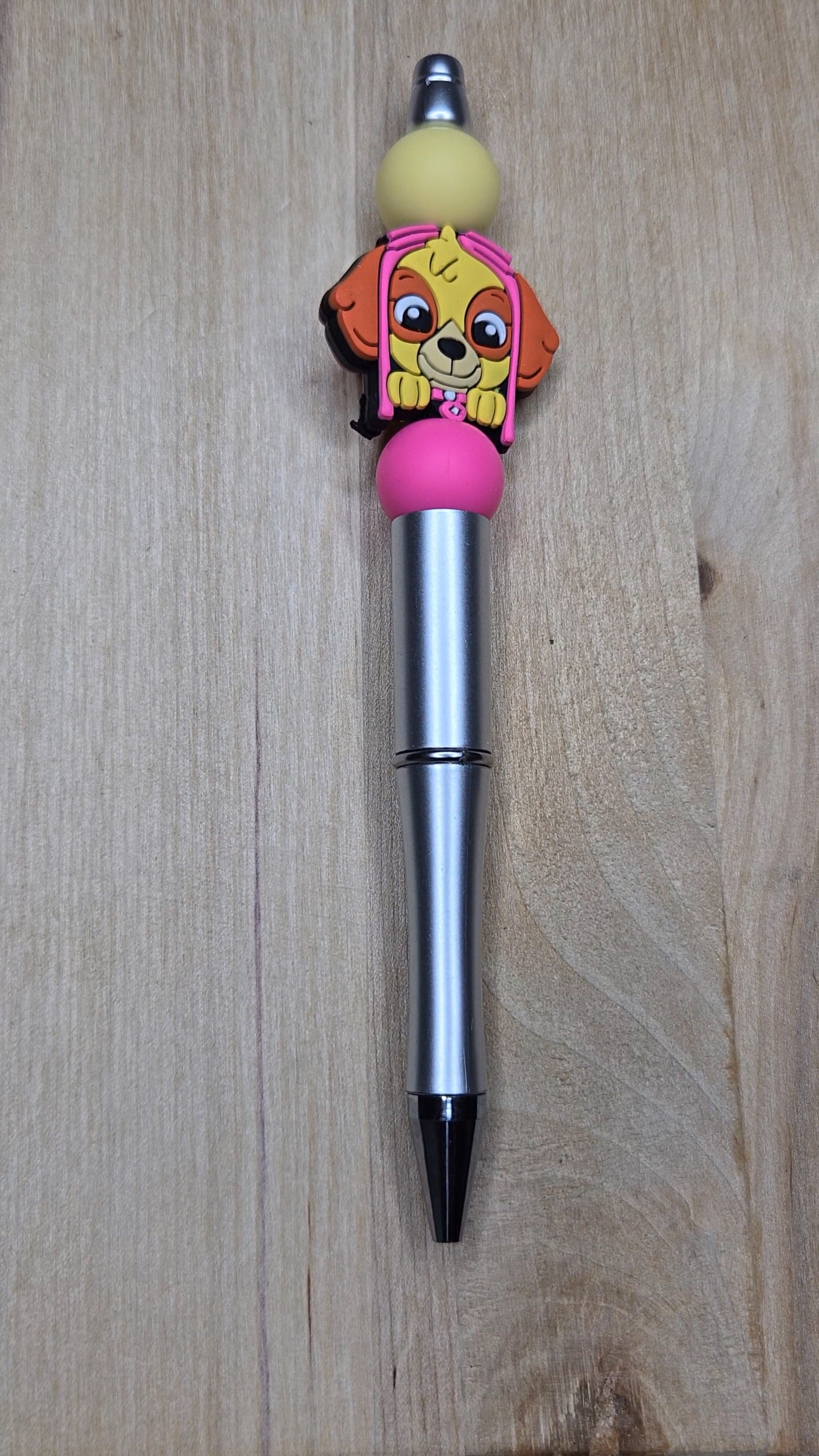 Cartoon Dog Silicone Beaded Pen