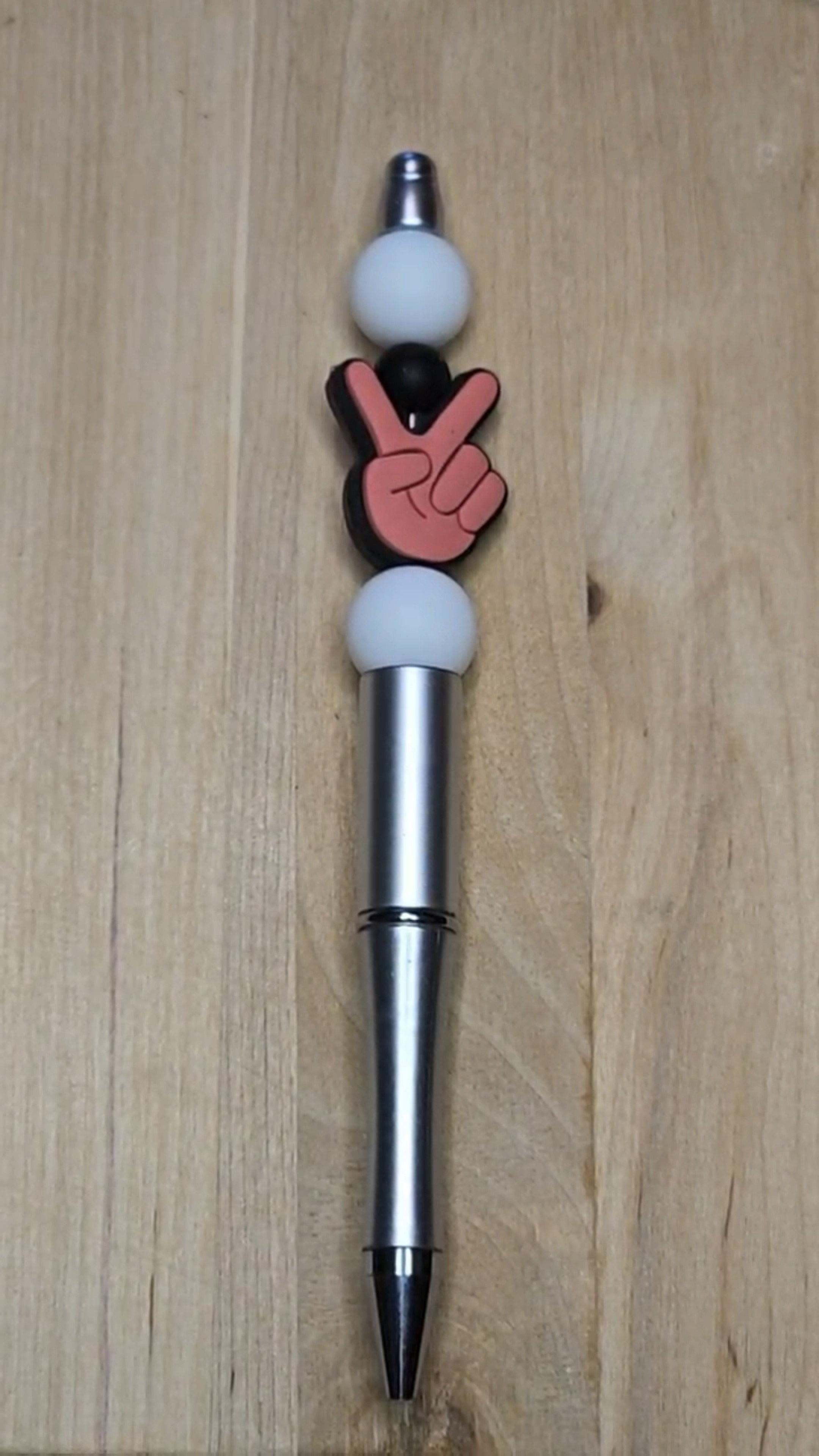 Peace Silicone Beaded Pen